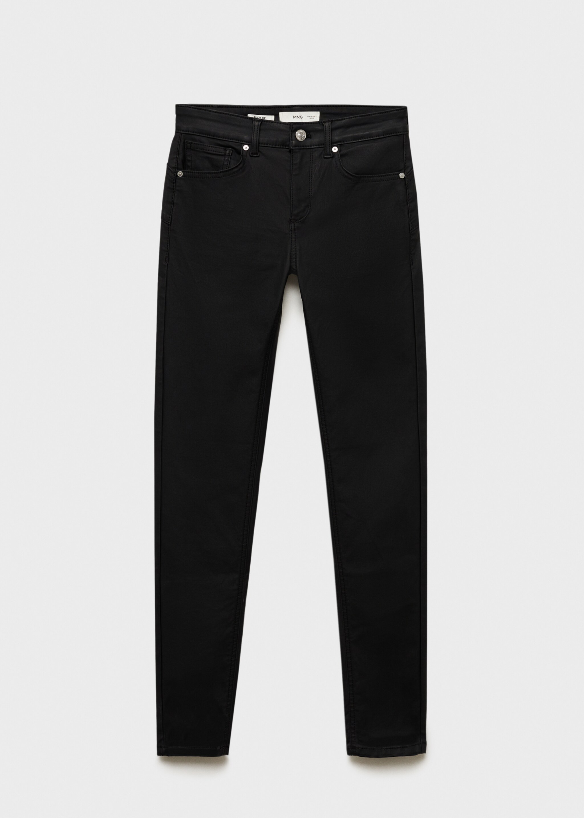 Waxed skinny pushup jeans - Article without model, Black. Ref: 87070443-00.
