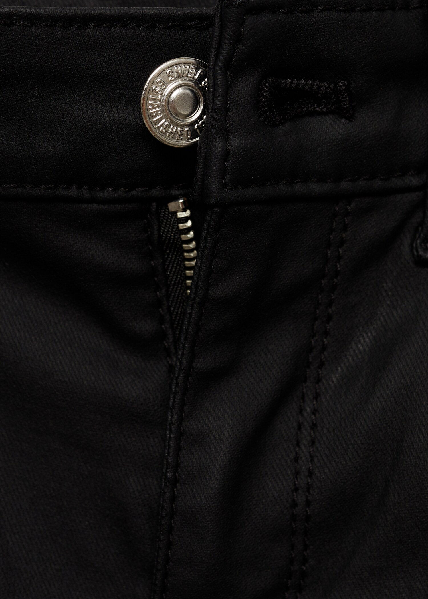 Waxed skinny pushup jeans - Details of the article 0