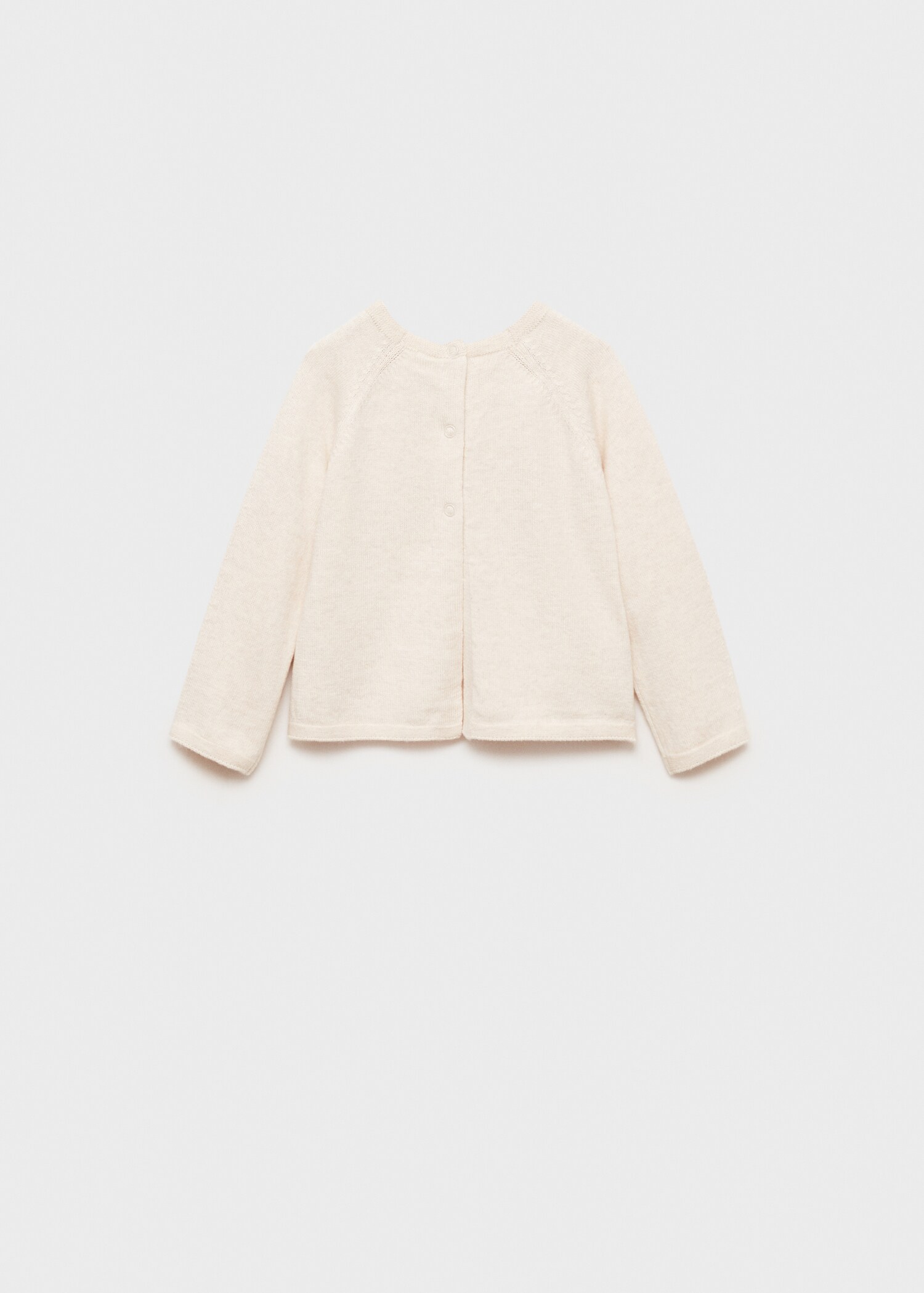 Fine knit sweater with buttons - Reverse of the article