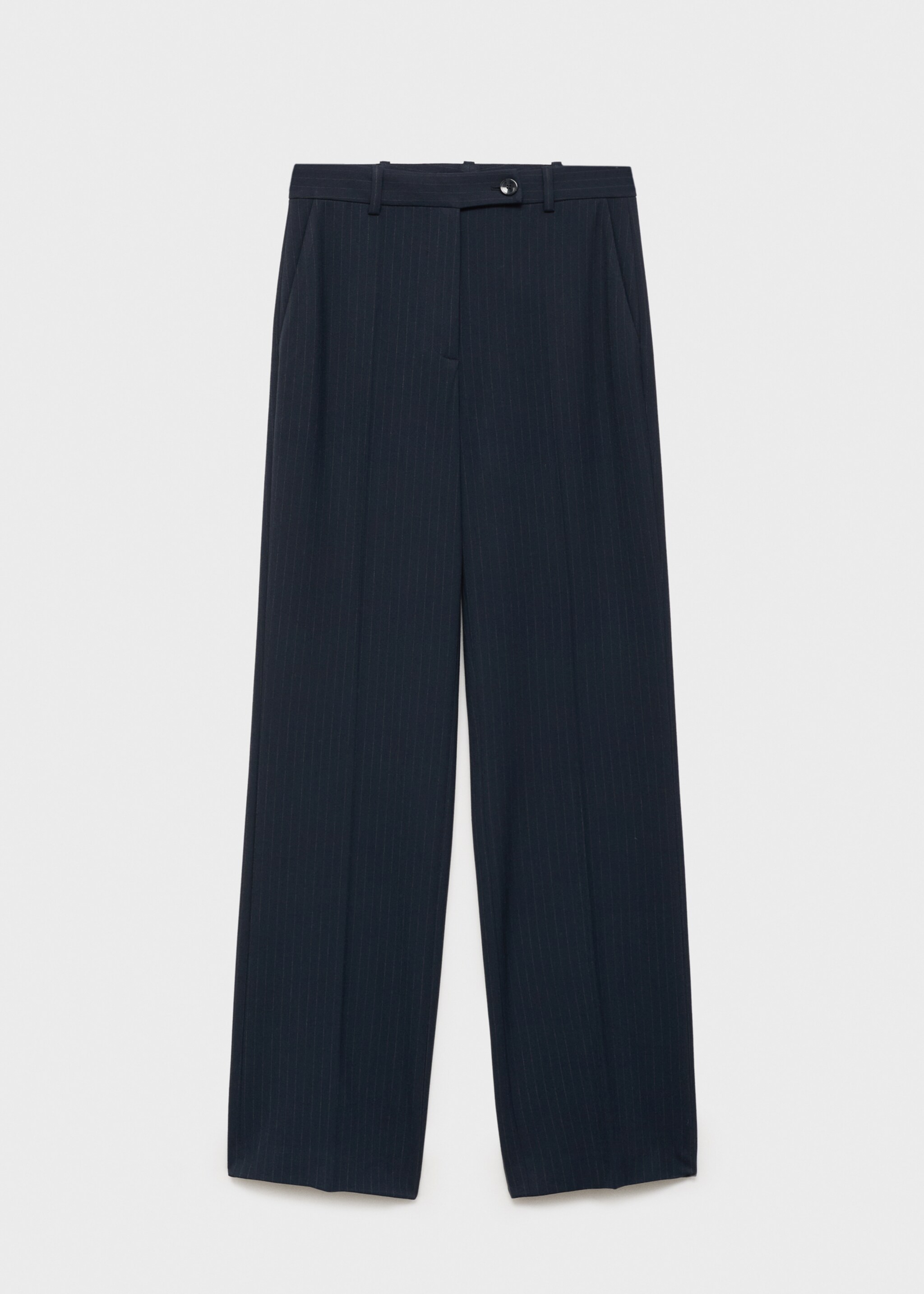 Pantalon de costume fines rayures - Article sans modèle, Bleu marine foncé. Ref: 87070450-00.