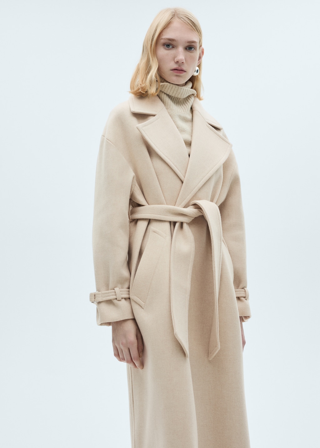 Maxi lapel Manteco wool coat - Women | MANGO OUTLET USA