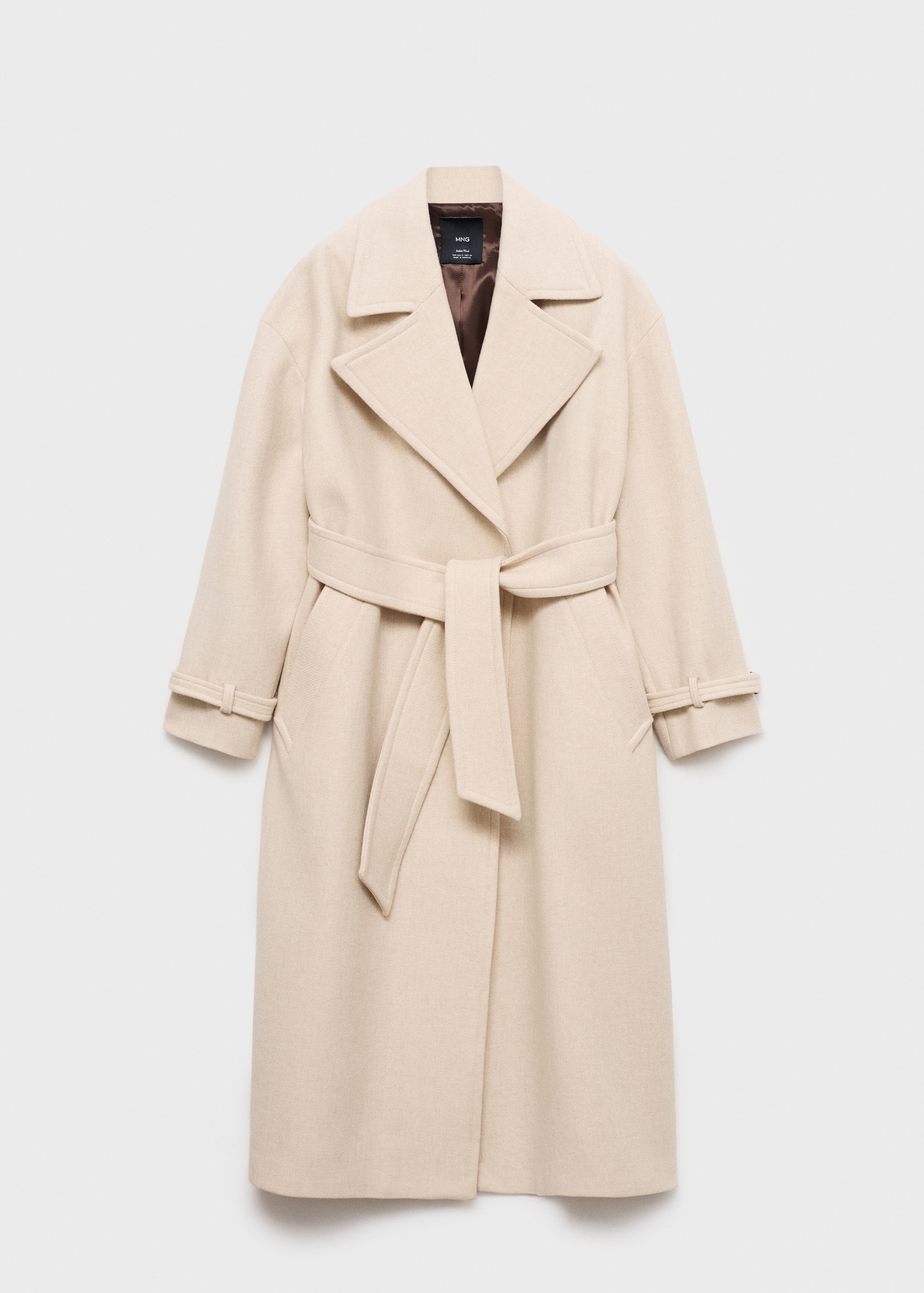 Manteco wool coat with oversized lapels - Article without model