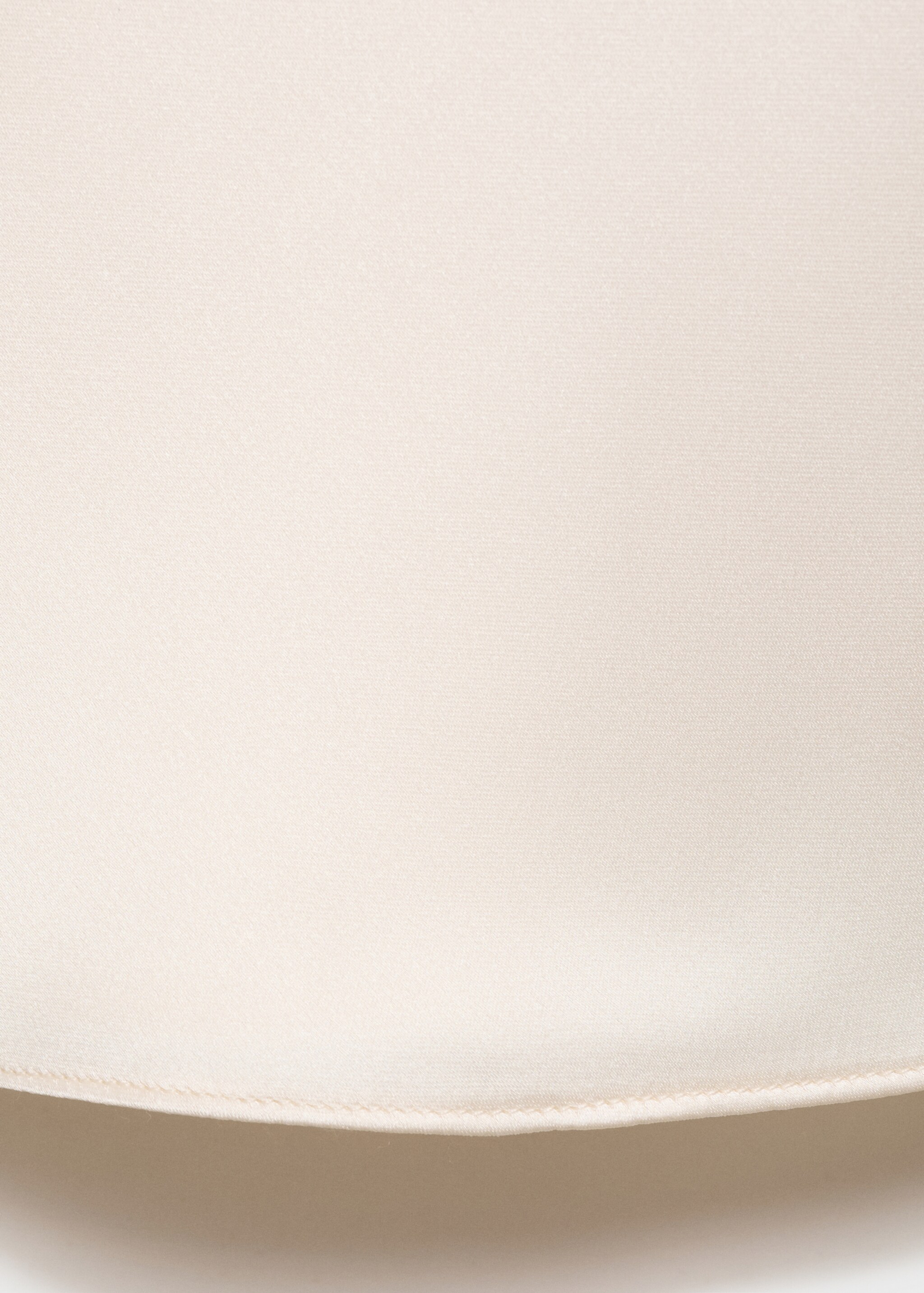Midi satin skirt - Details of the article 0, Ecru. Ref: 87070455-00.