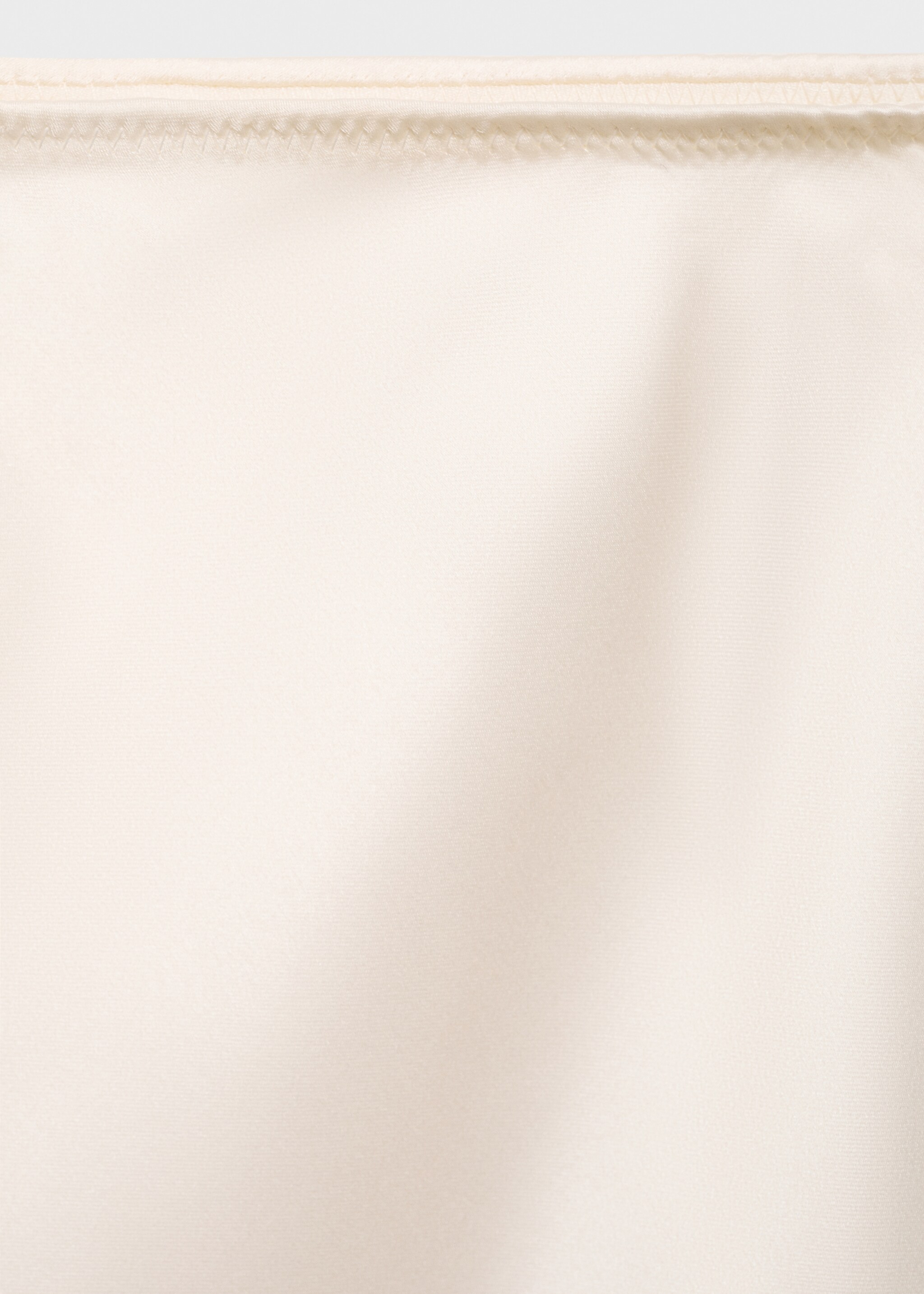 Midi satin skirt - Details of the article 8, Ecru. Ref: 87070455-00.