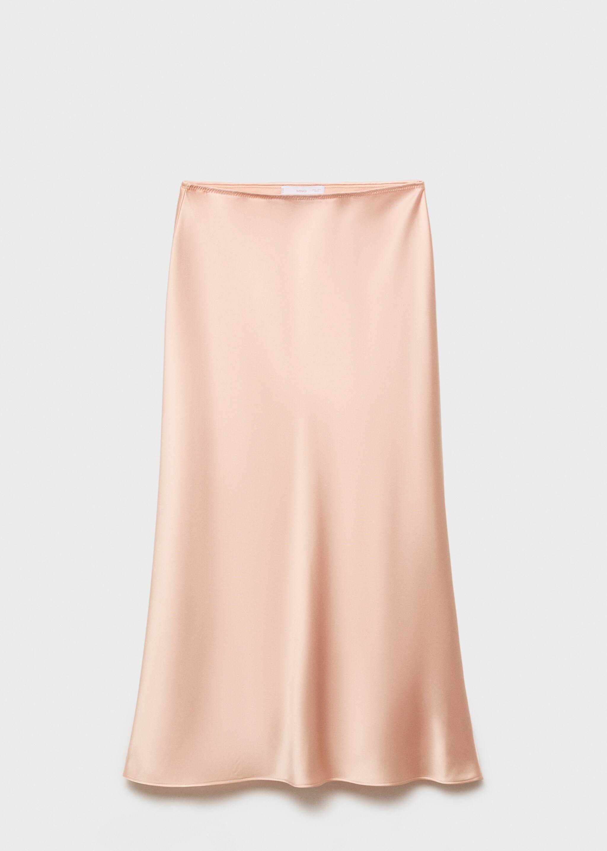Midi satin skirt - Article without model, Salmon. Ref: 87070455-00.