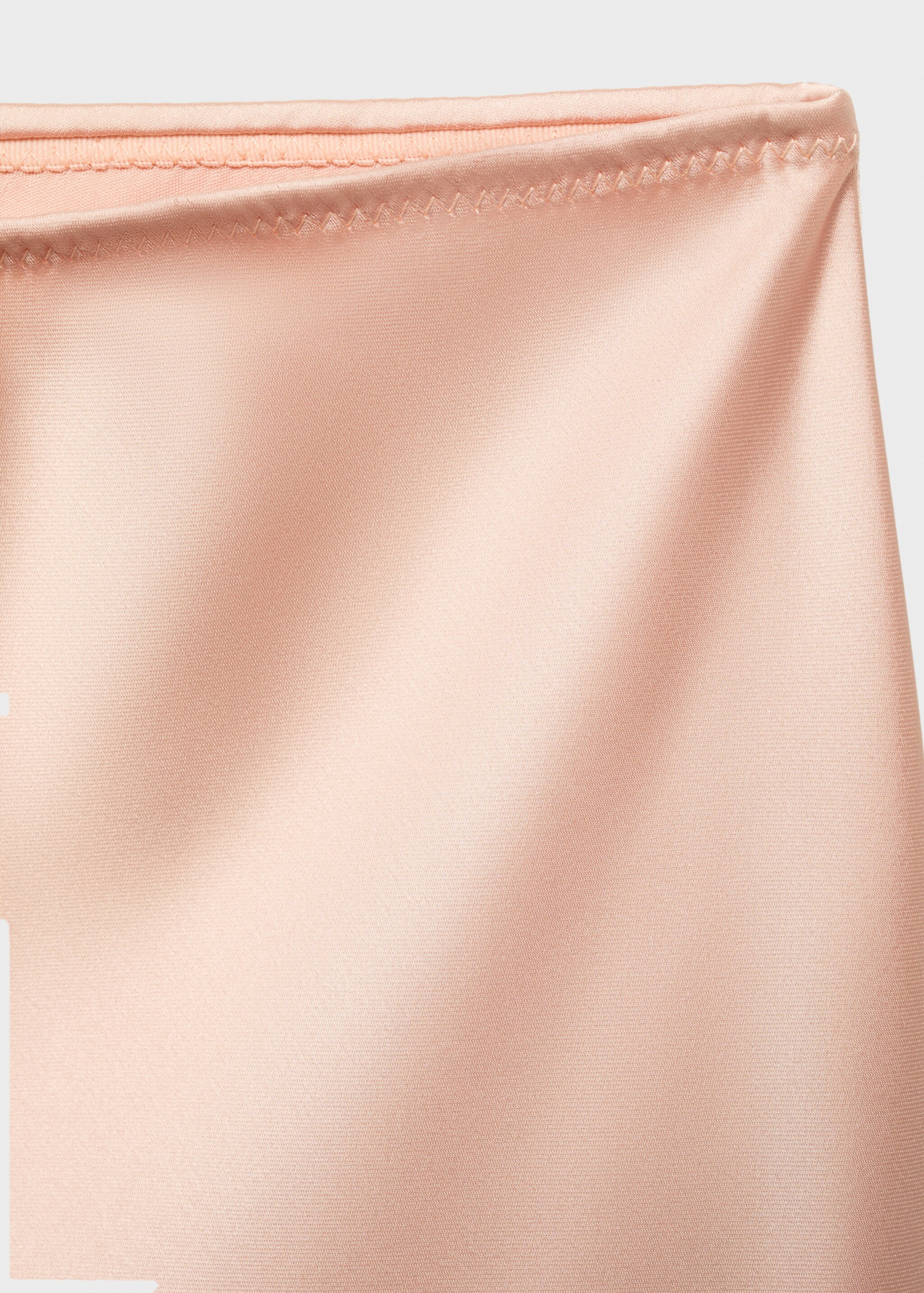 Midi satin skirt - Details of the article 8, Salmon. Ref: 87070455-00.