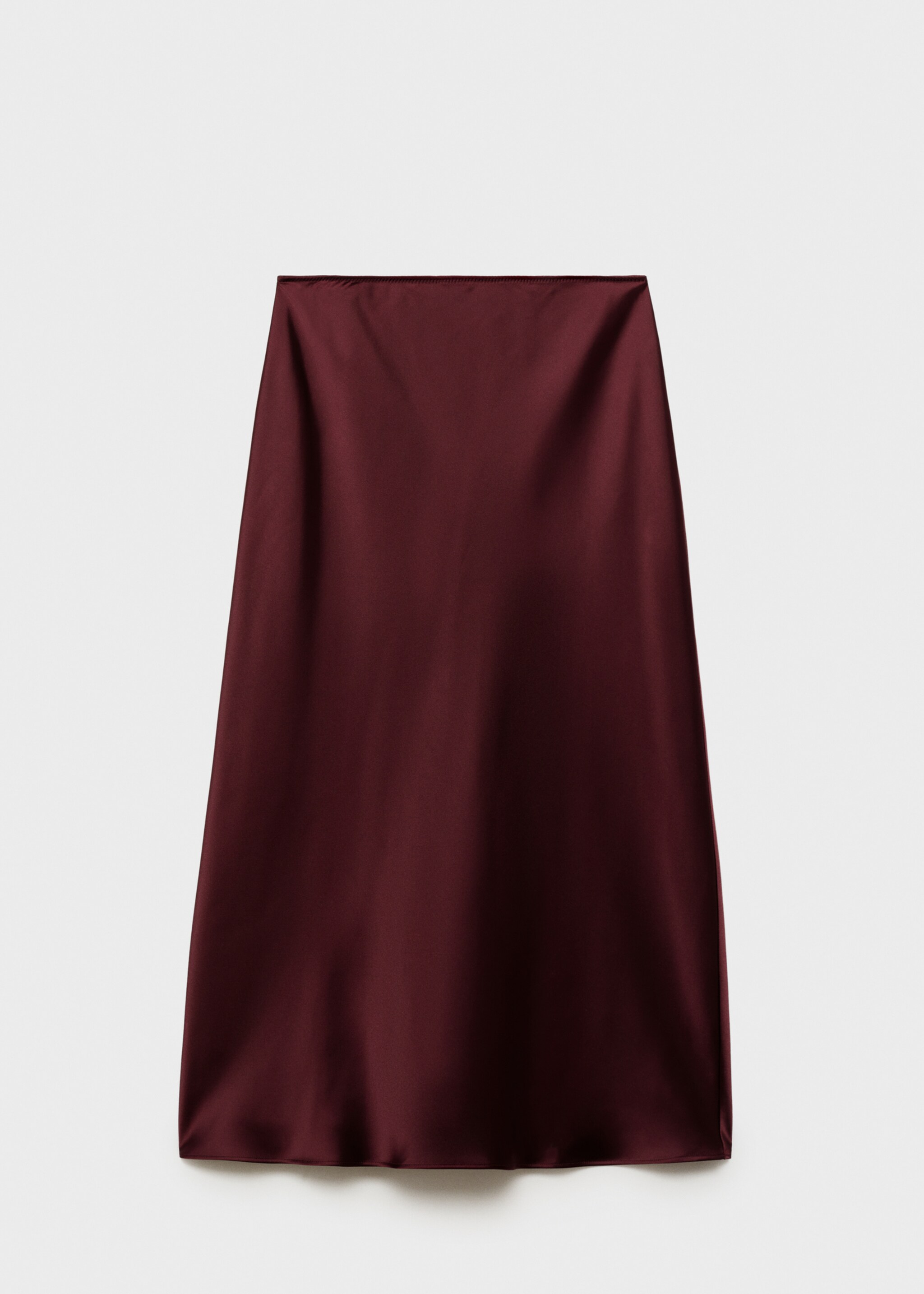 Midirock mit Satin-Effekt - Artikel ohne Model, Bordeaux. Ref: 87070455-00.