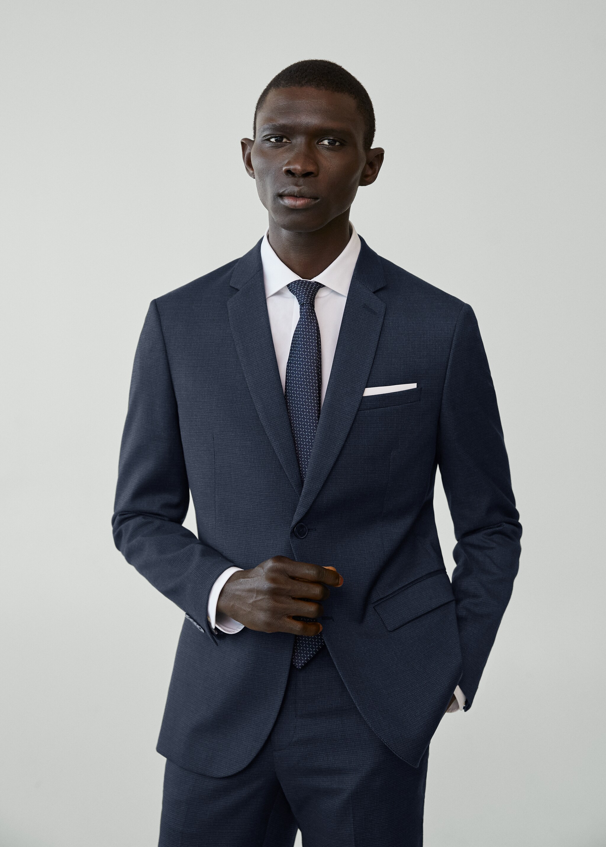 Super slim-fit suit jacket - Medium plane