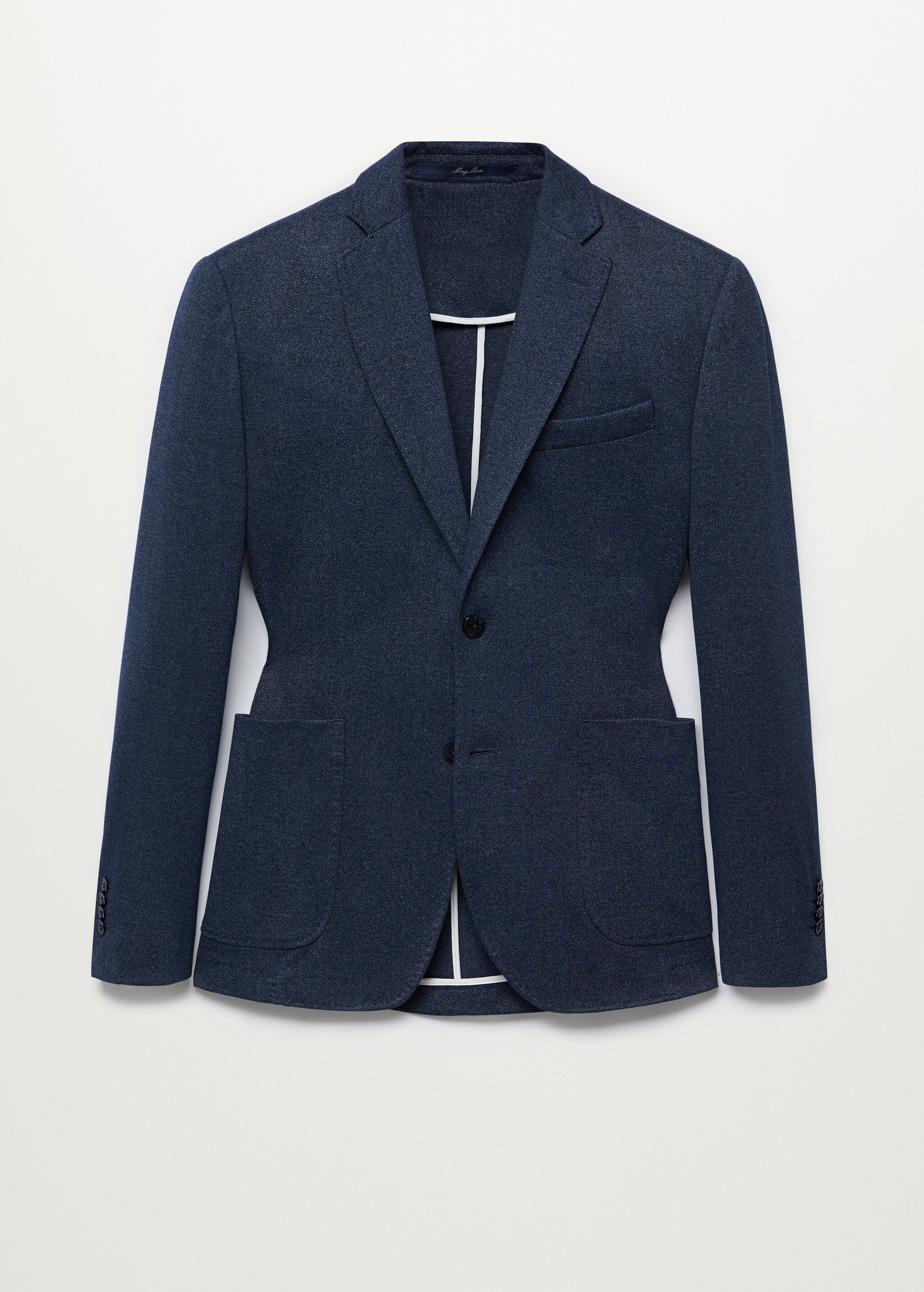Sako slim fit se strukturou rybí kosti - Zboží bez modelu