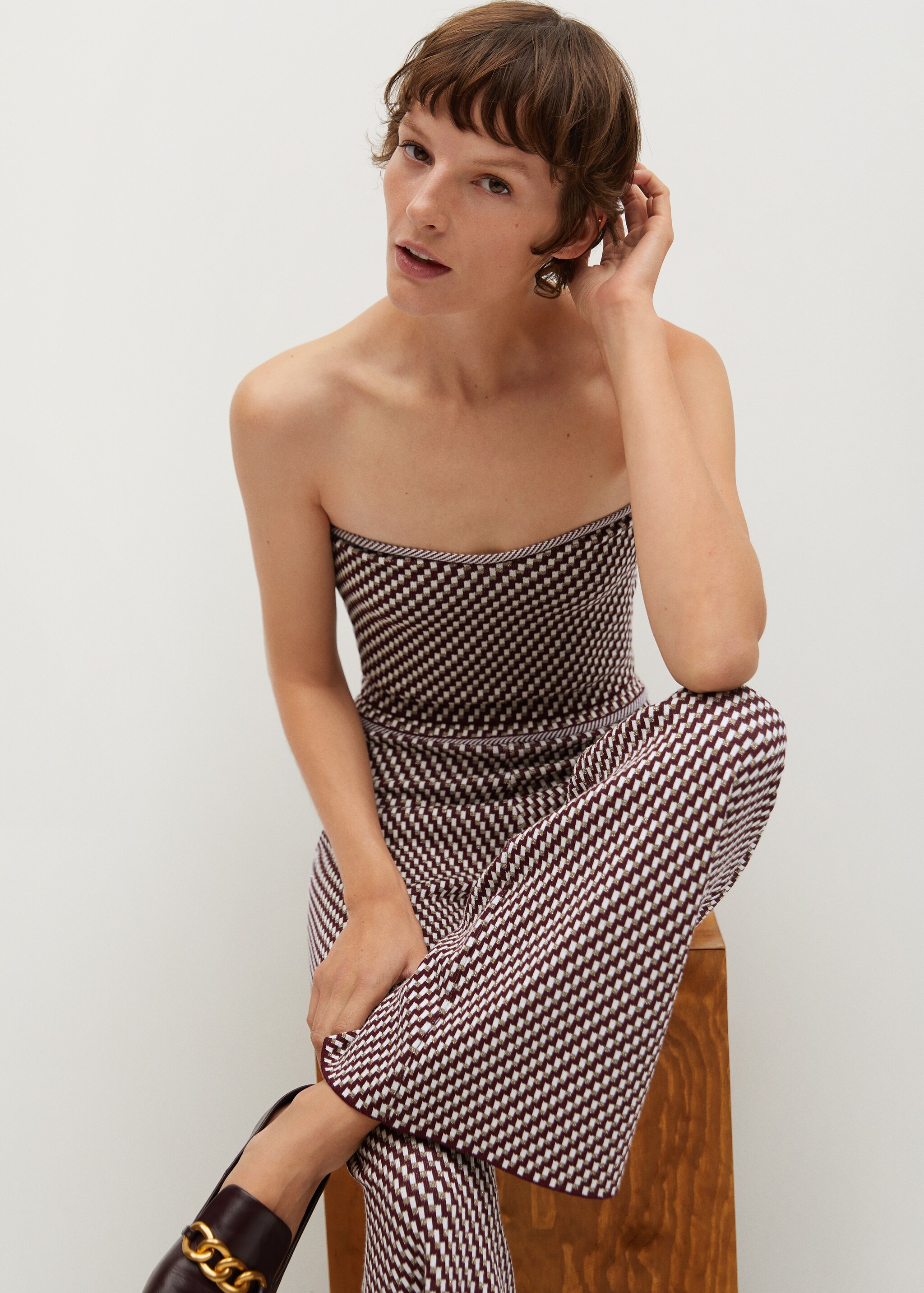 Pantalón punto estampado geométrico - Detalle del artículo 3