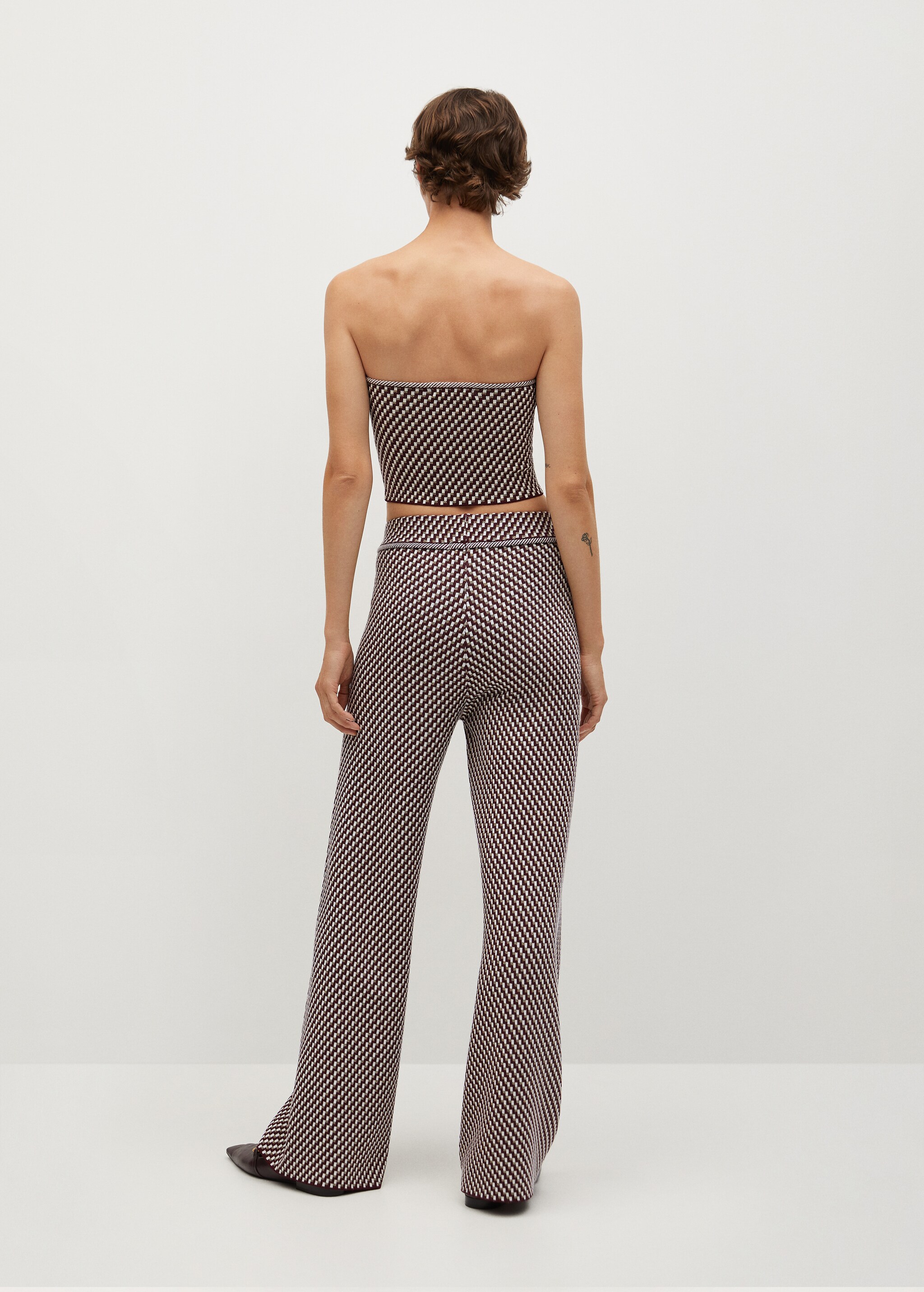 Pantalón punto estampado geométrico - Reverso del artículo