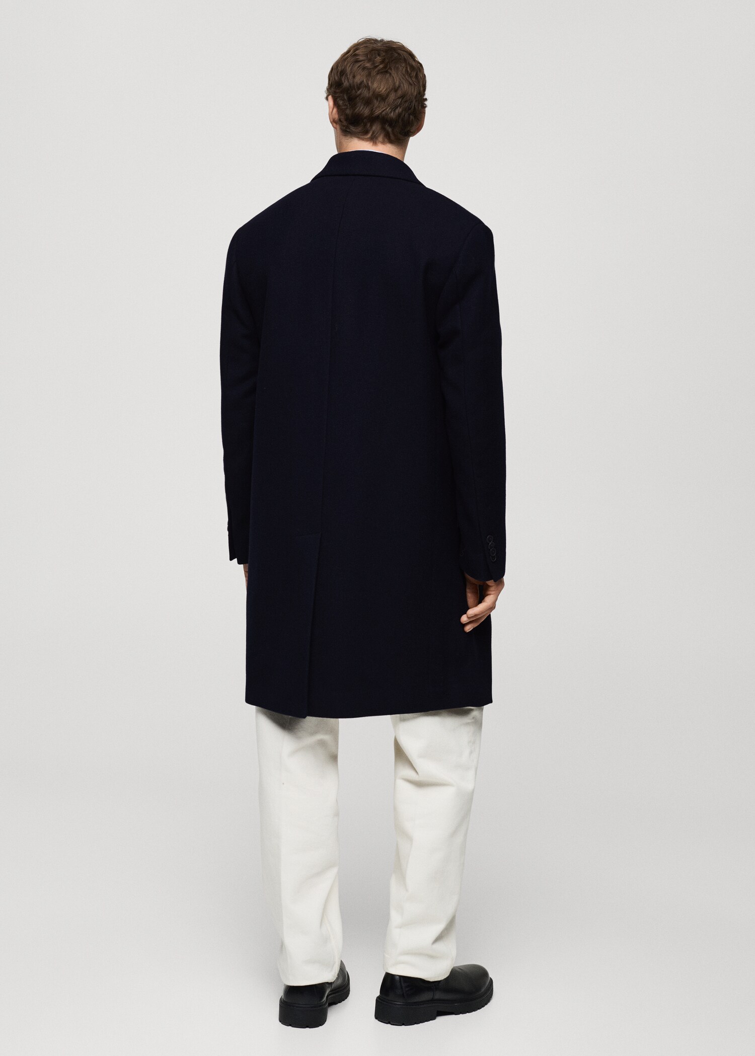 Abrigo largo lana relaxed fit - Reverso del artículo