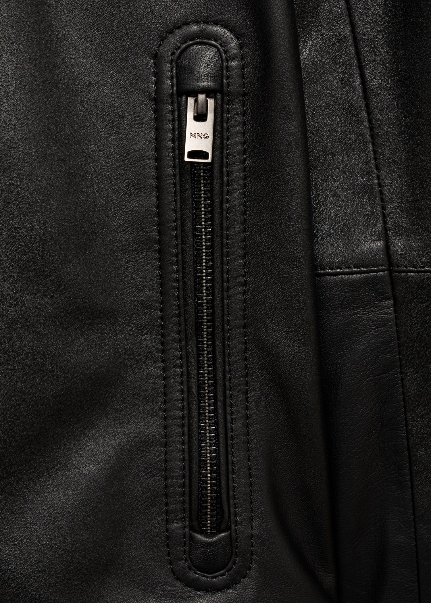 Nappa leather biker jacket - Details of the article 0