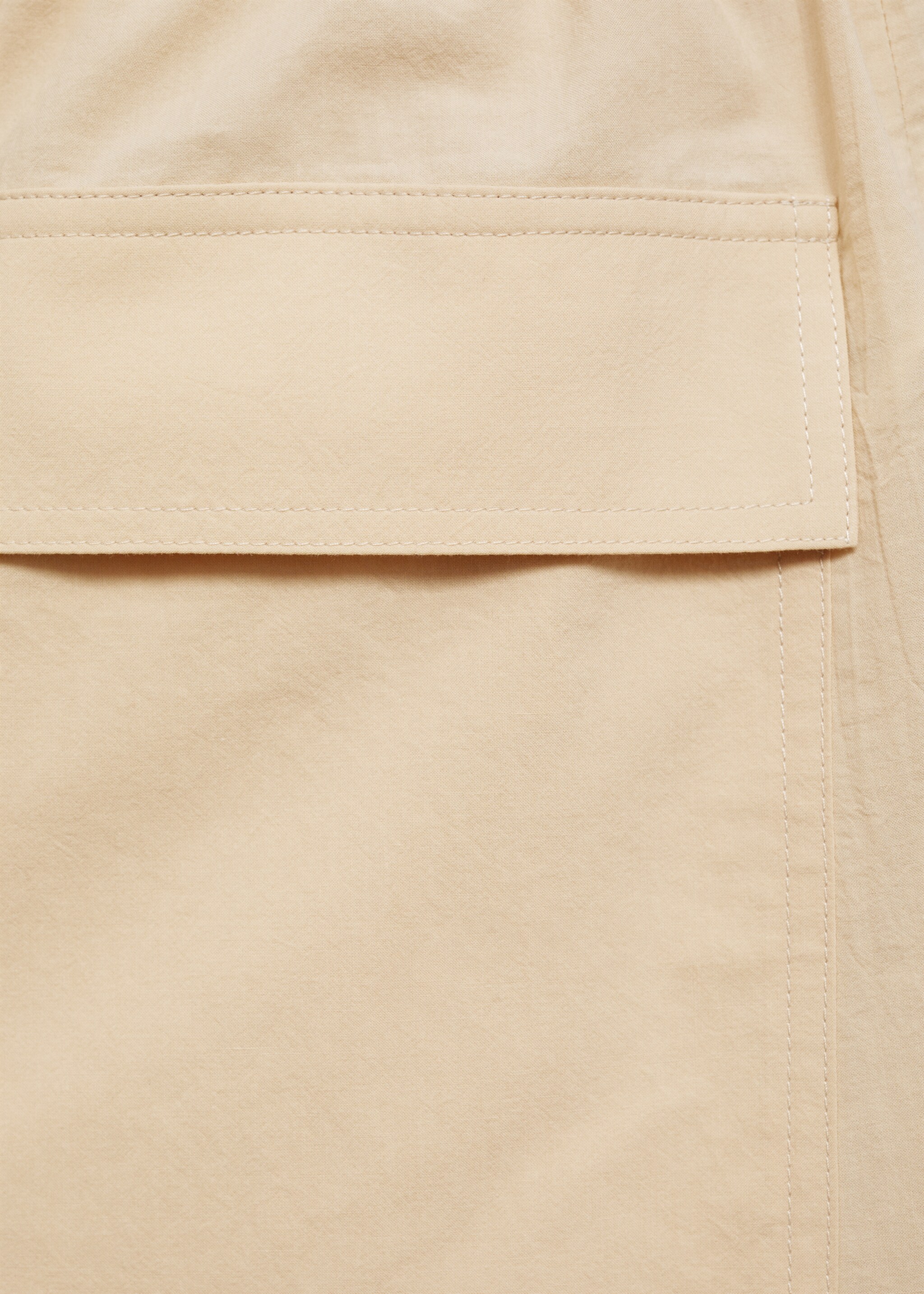 Baumwollhose in 7/8-Länge - Detail des Artikels 0, Beige. Ref: 87070578-00.