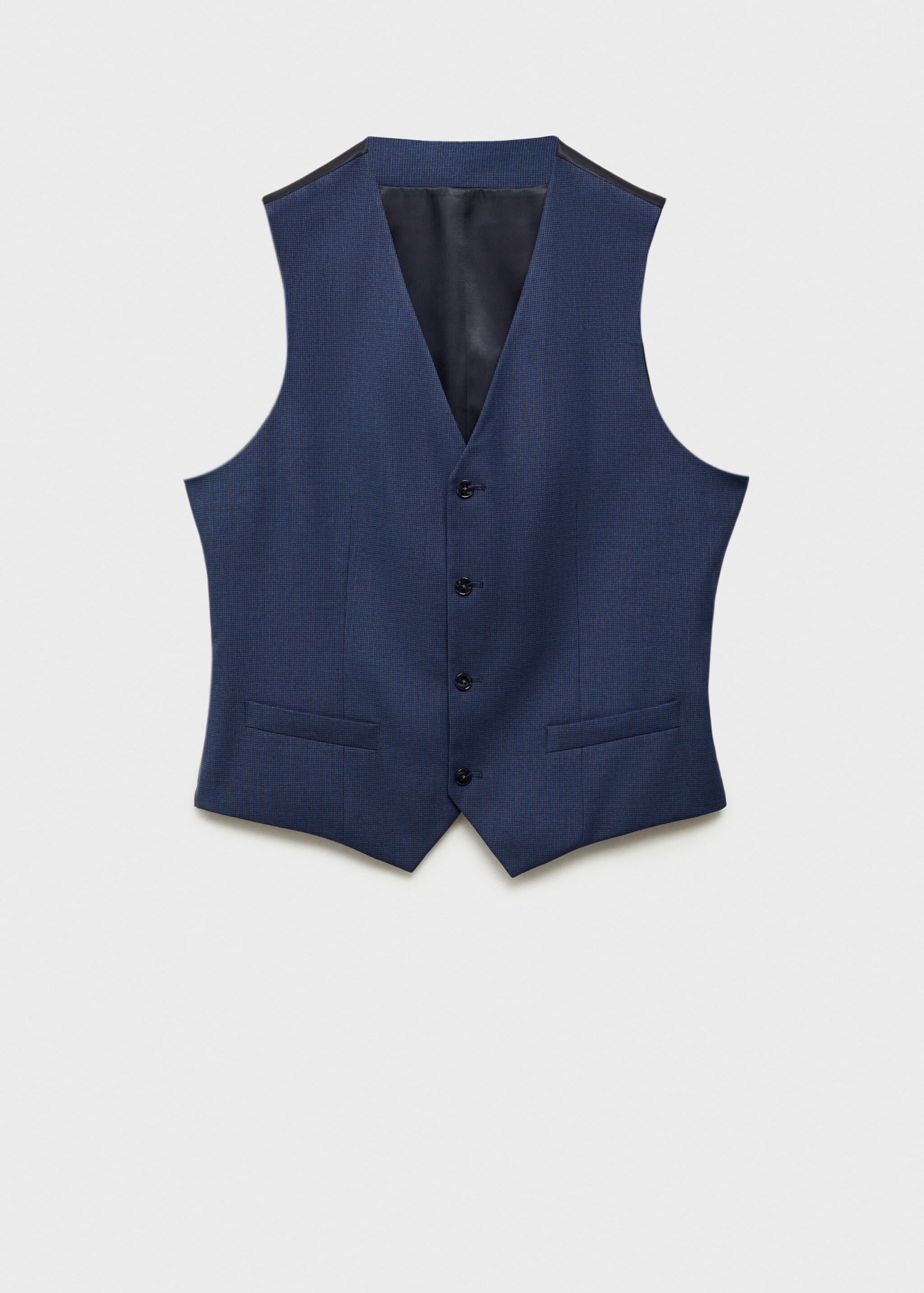 Paris super slim-fit suit waistcoat - Article without model, Ink Blue. Ref: 87070584-00.