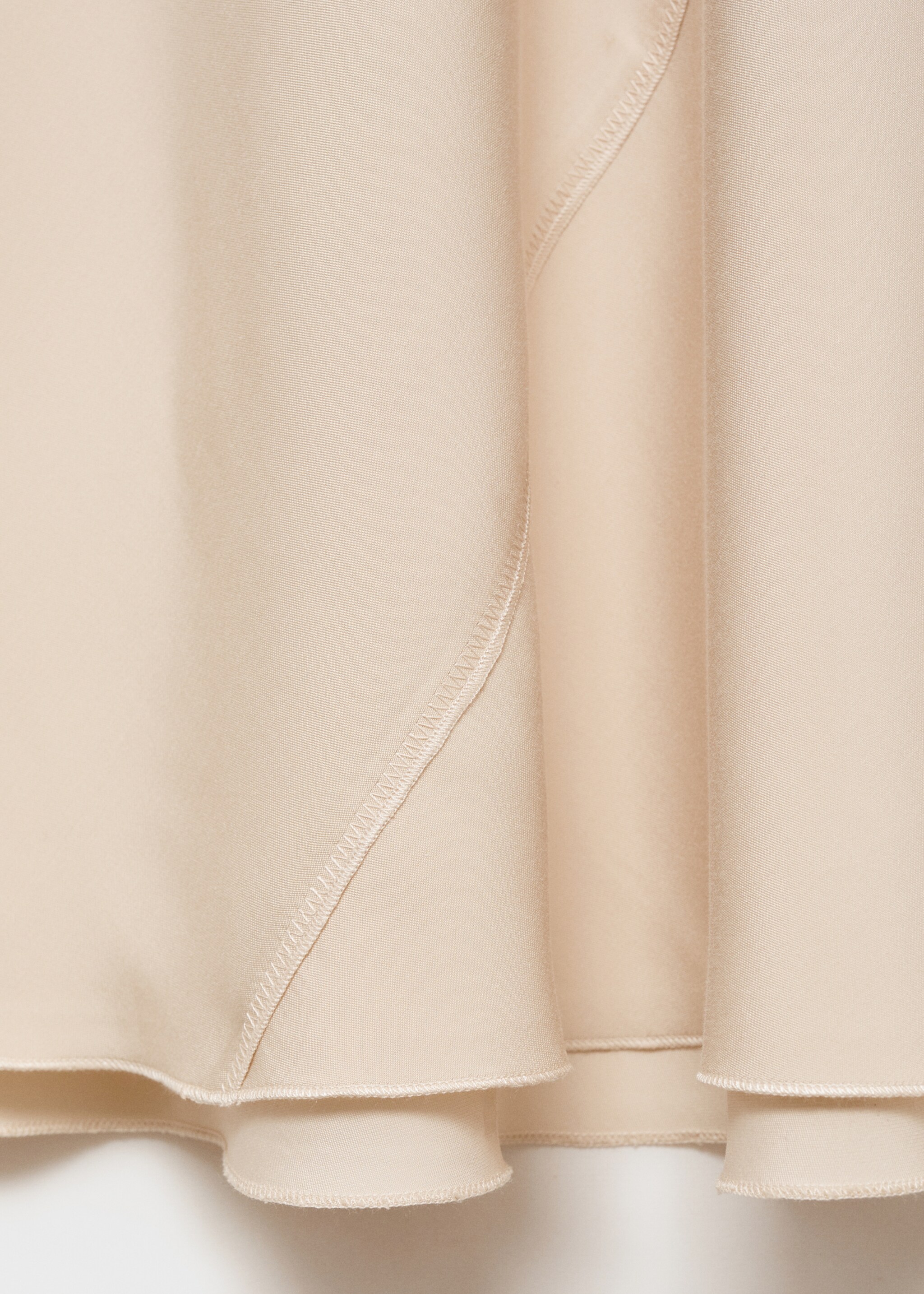 Midi satin skirt - Details of the article 0, Beige. Ref: 87070591-00.