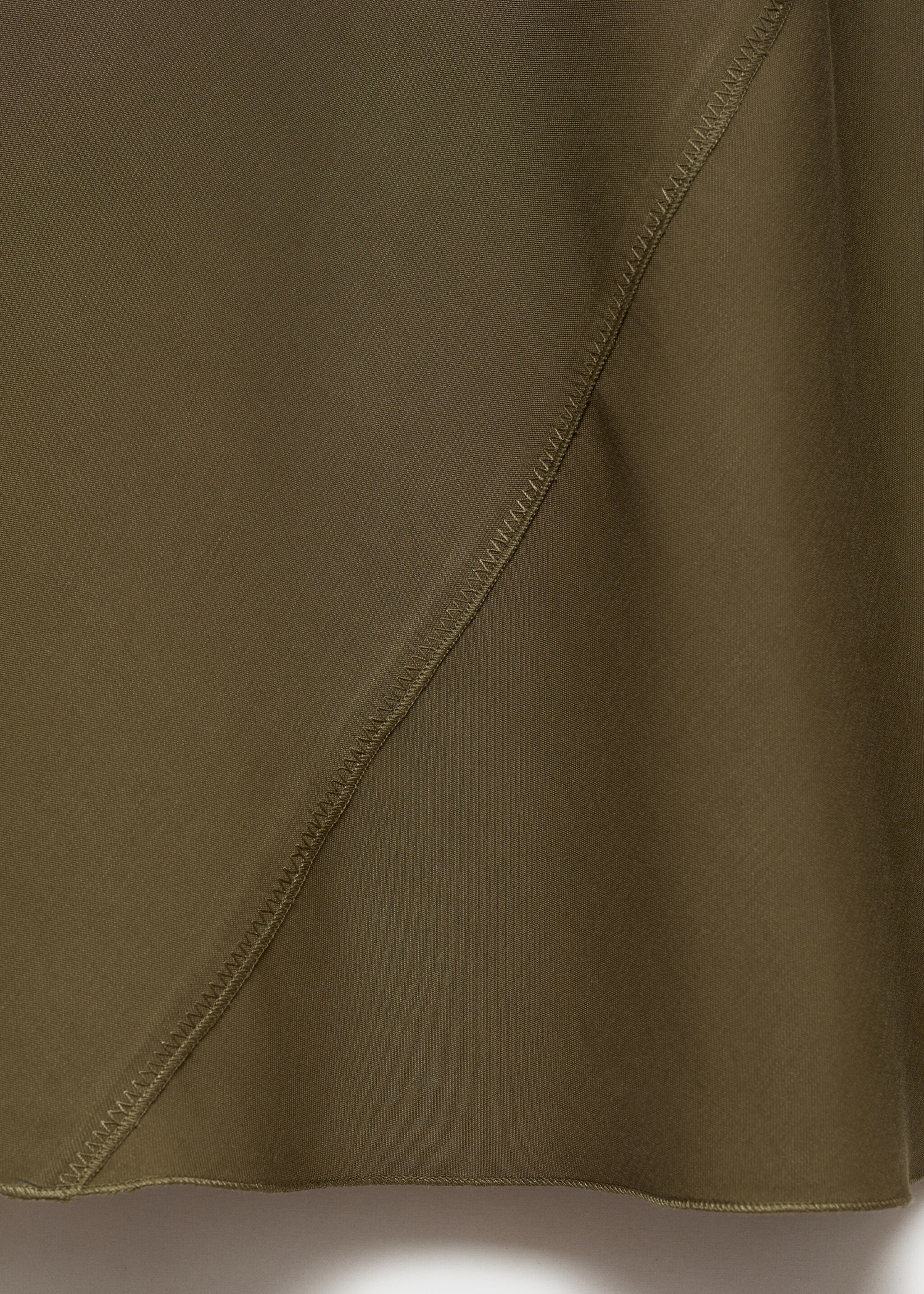 Midi satin skirt - Details of the article 0, Khaki. Ref: 87070591-00.