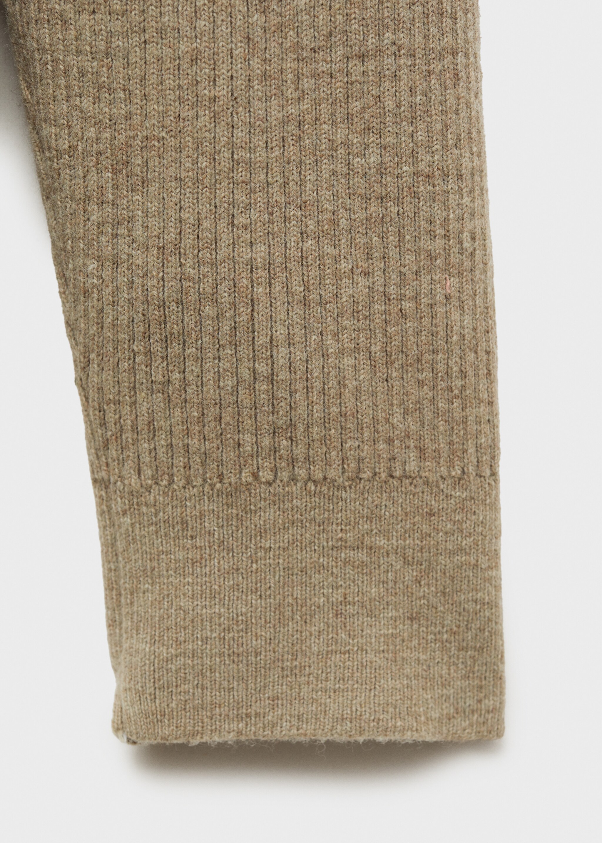 Ribbed wool sweater - Details of the article 0, Mink Grey. Ref: 87070598-00.