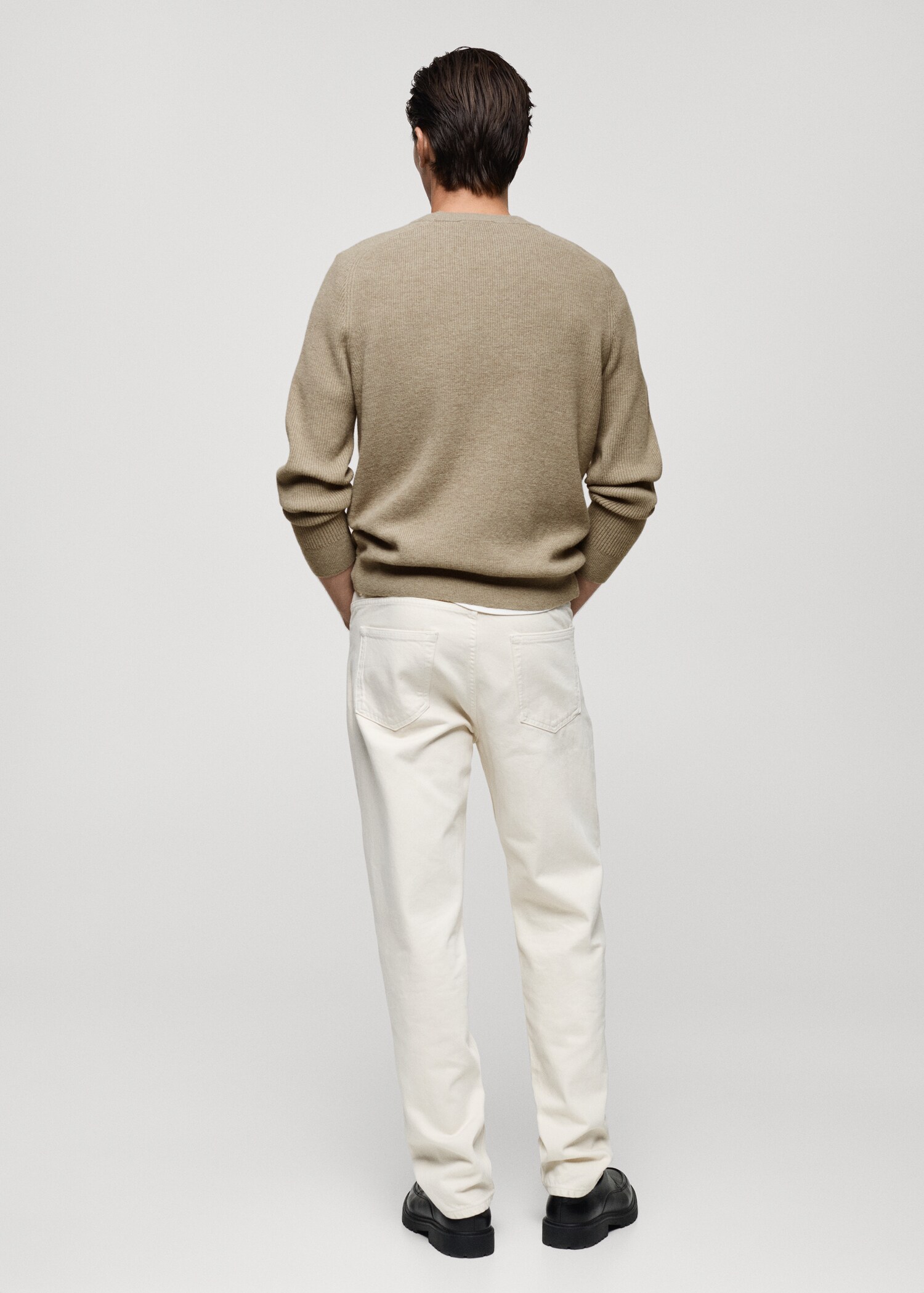 Ribbed wool sweater - Reverse of the article