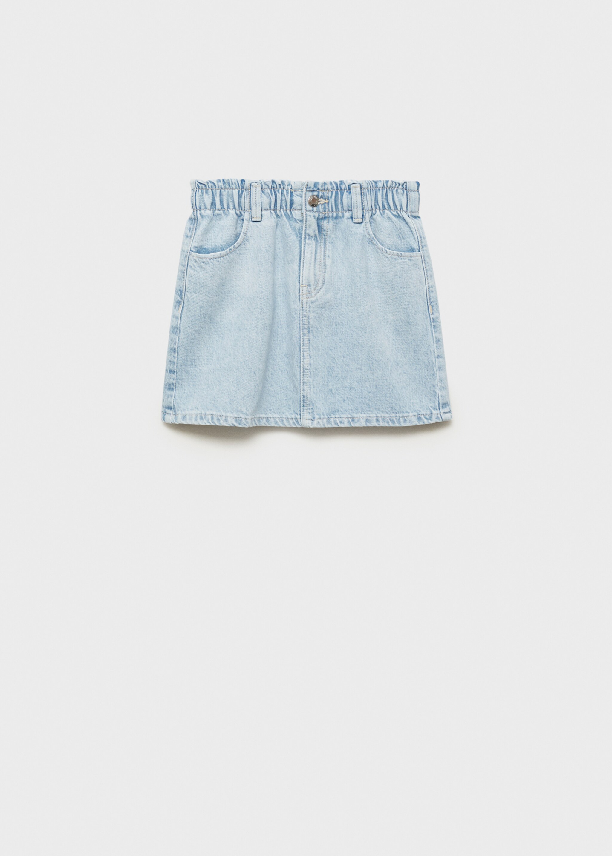 Short denim skirt - Article without model, Light Blue. Ref: 87070601-00.