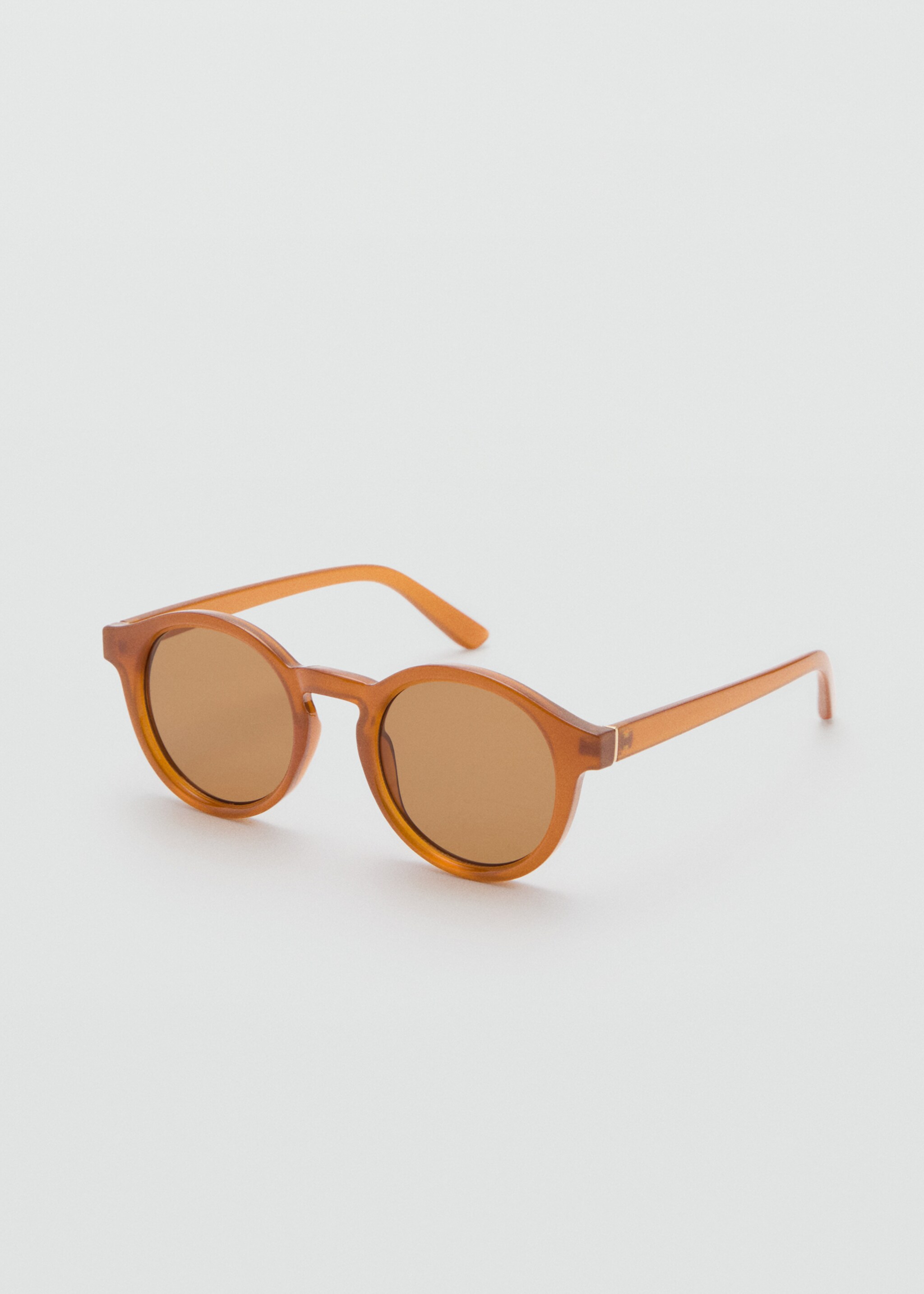 Round-framed sunglasses - Medium plane, Caramel. Ref: 87070605-00.