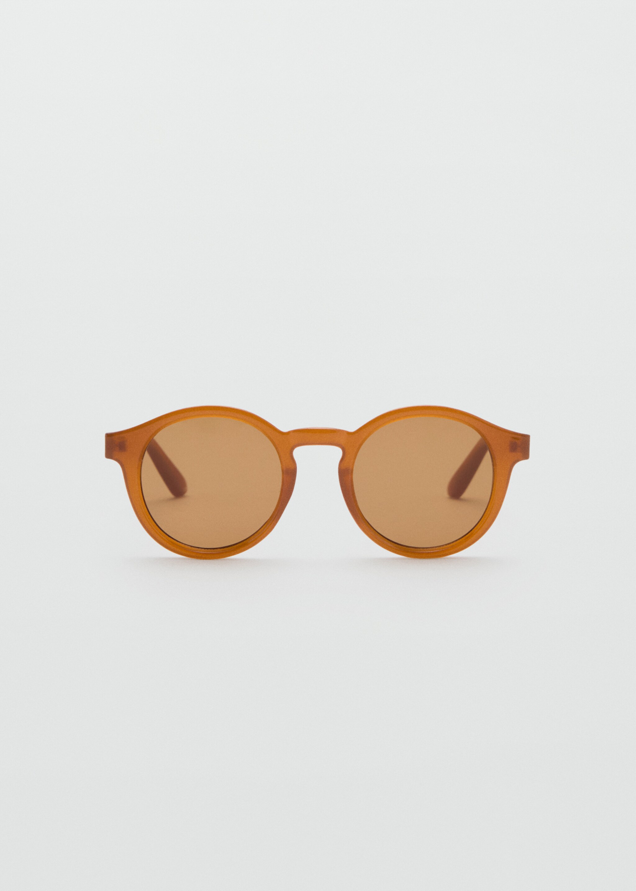 Round-framed sunglasses - Article without model, Caramel. Ref: 87070605-00.