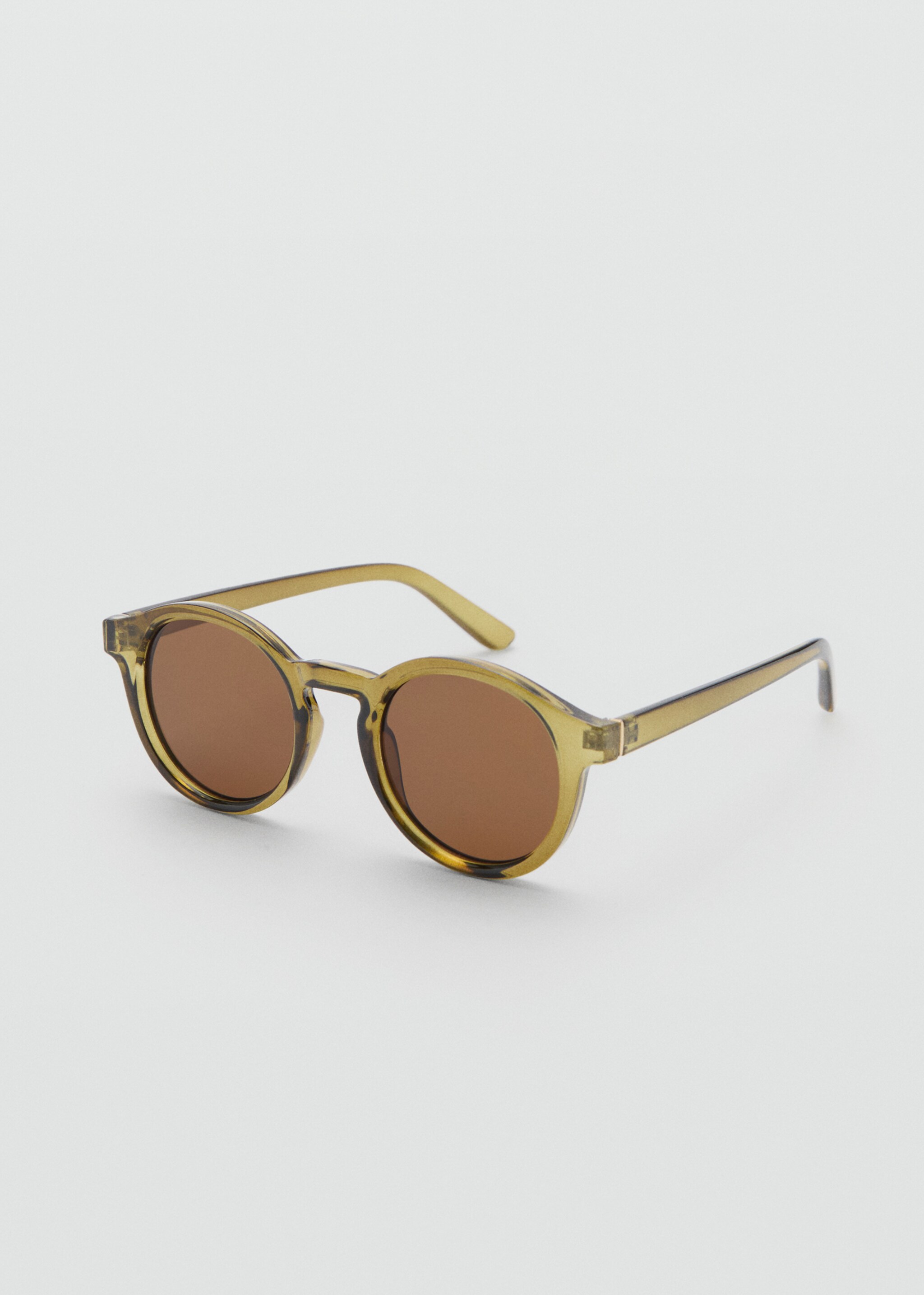 Round-framed sunglasses - Medium plane, Khaki. Ref: 87070605-00.
