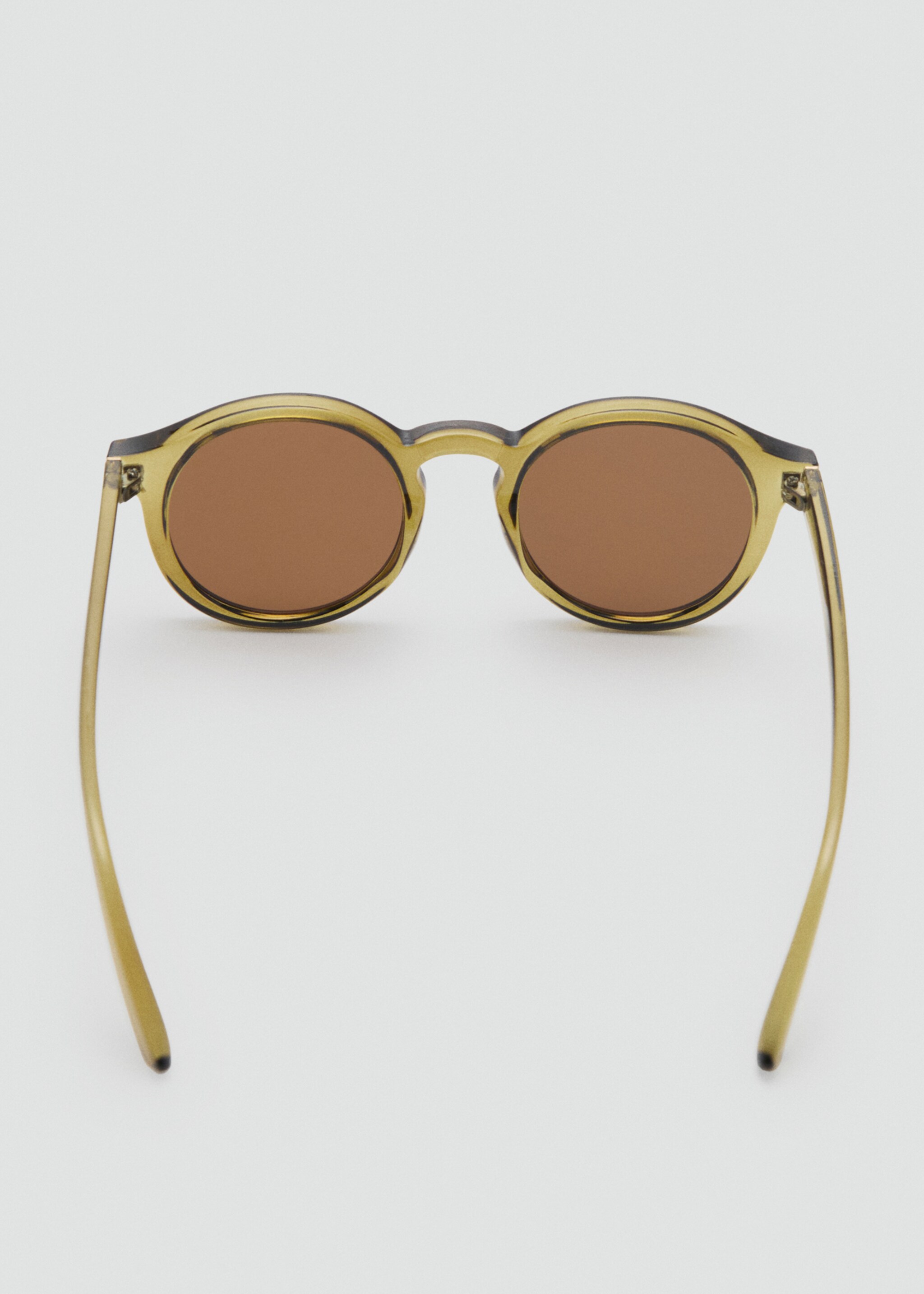 Round-framed sunglasses - Details of the article 1, Khaki. Ref: 87070605-00.