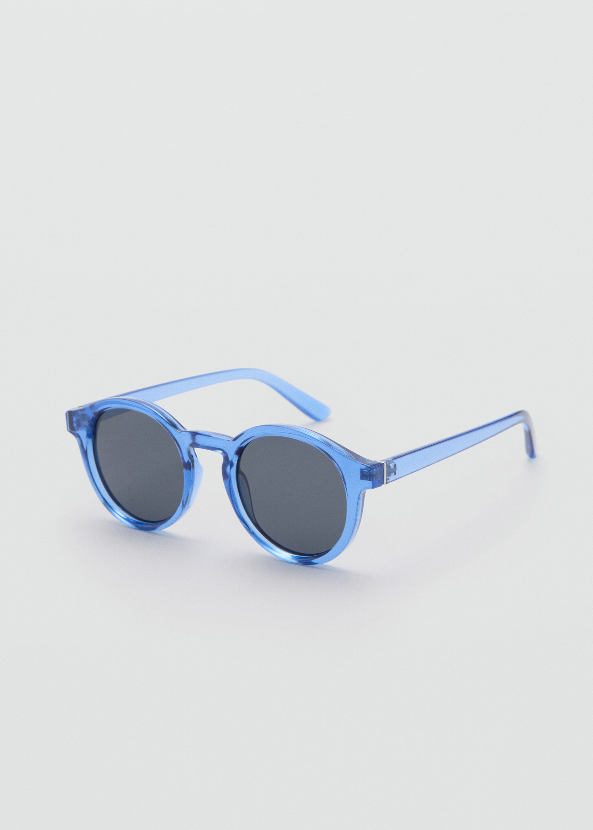 Sonnenbrille mit rundem Gestell - Mittlere Ansicht, Dunkles Marineblau. Ref: 87070605-00.