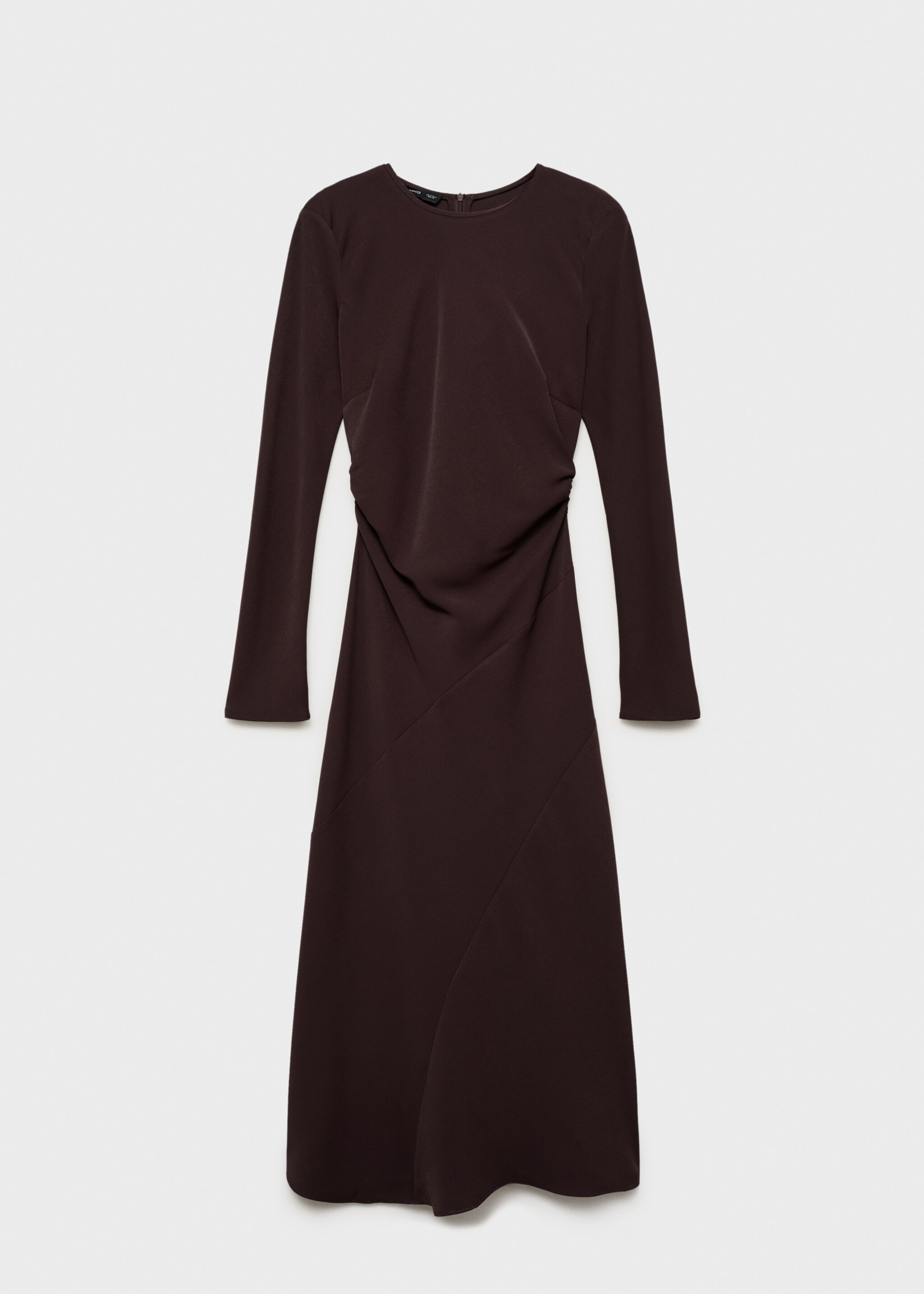 Robe midi taille drapée - Article sans modèle, Marron. Ref: 87070609-00.