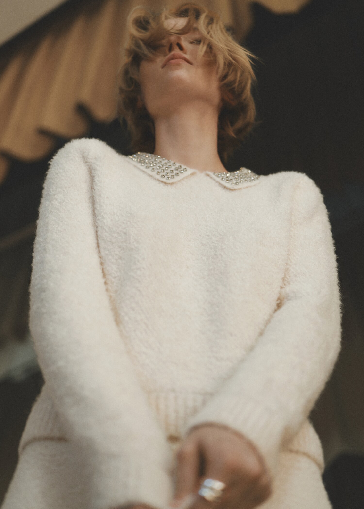 Jupe midi tissu bouclette - Détail de l'article 9