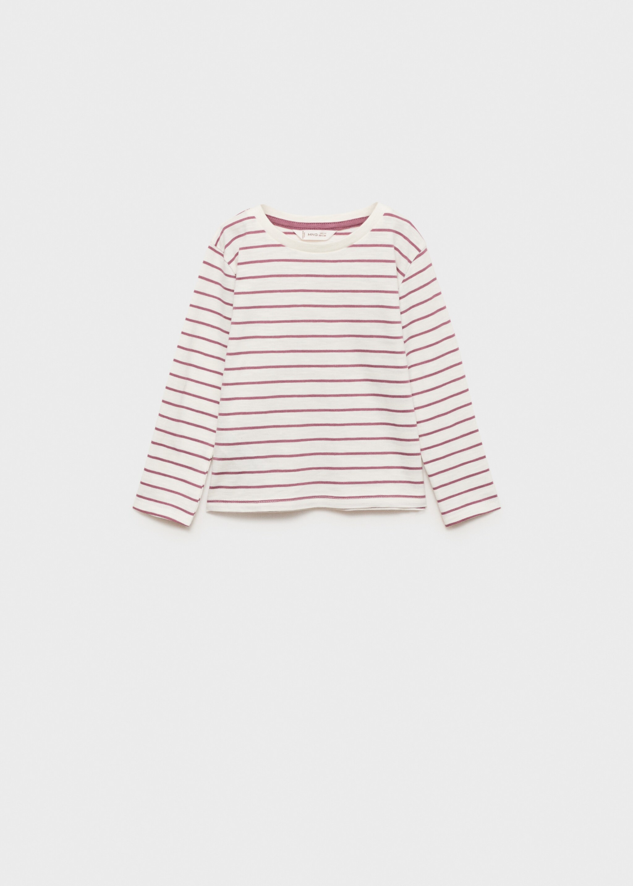 T-shirt algodão riscas - Artigo sem modelo, Branco-pérola. Ref: 87070612-00.