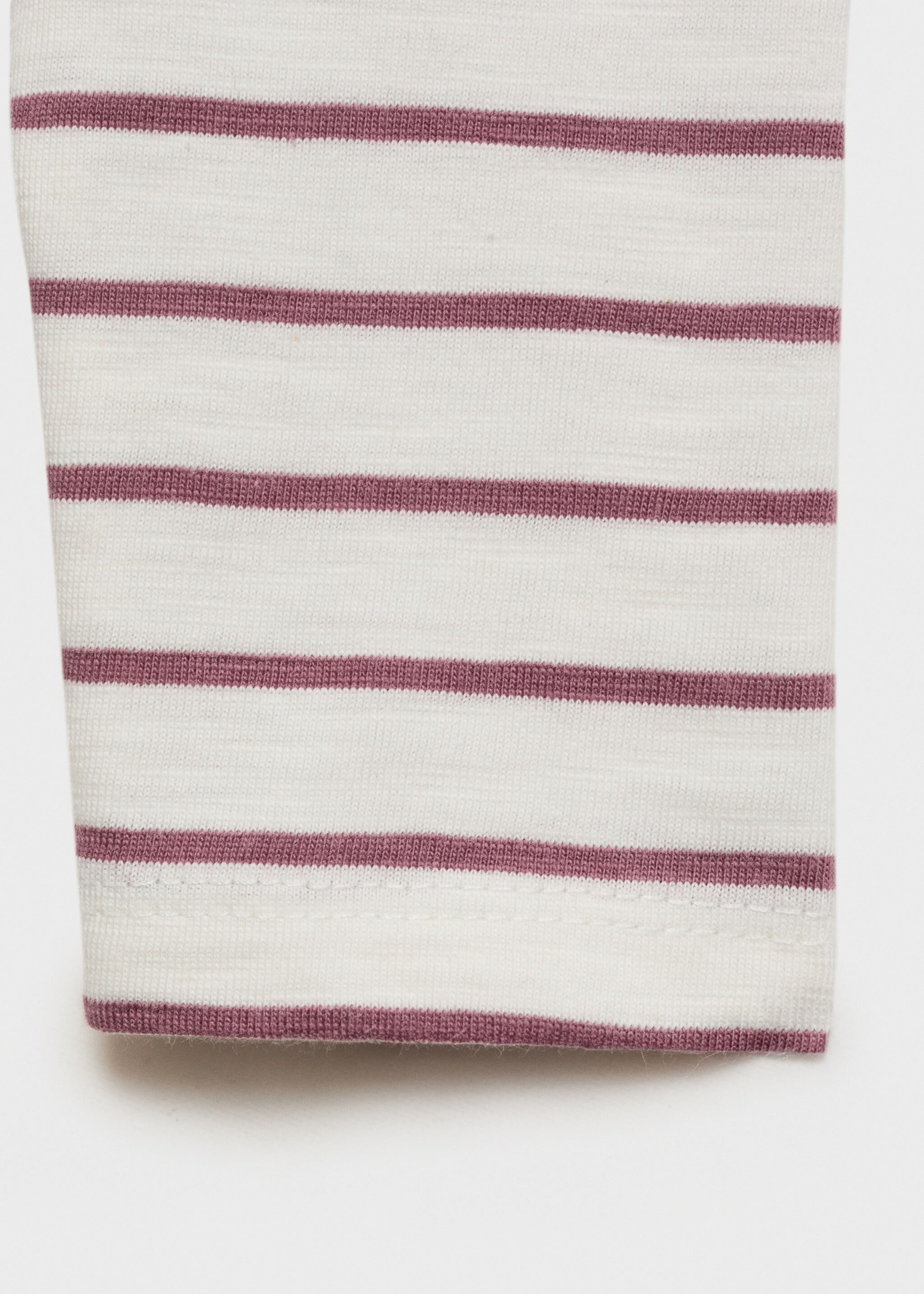 T-shirt algodão riscas - Pormenor do artigo 0, Branco-pérola. Ref: 87070612-00.