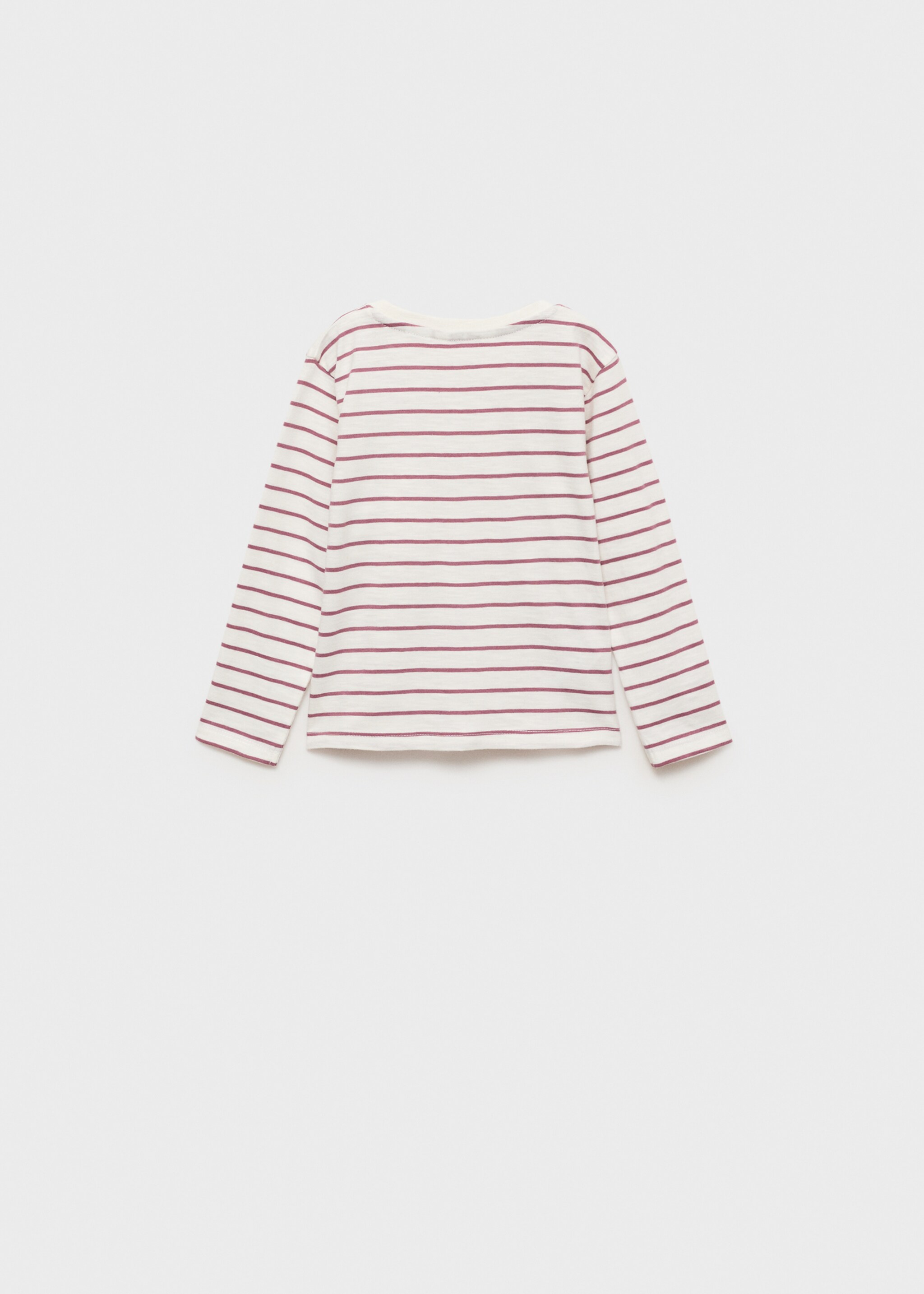 T-shirt algodão riscas - Verso do artigo, Branco-pérola. Ref: 87070612-00.