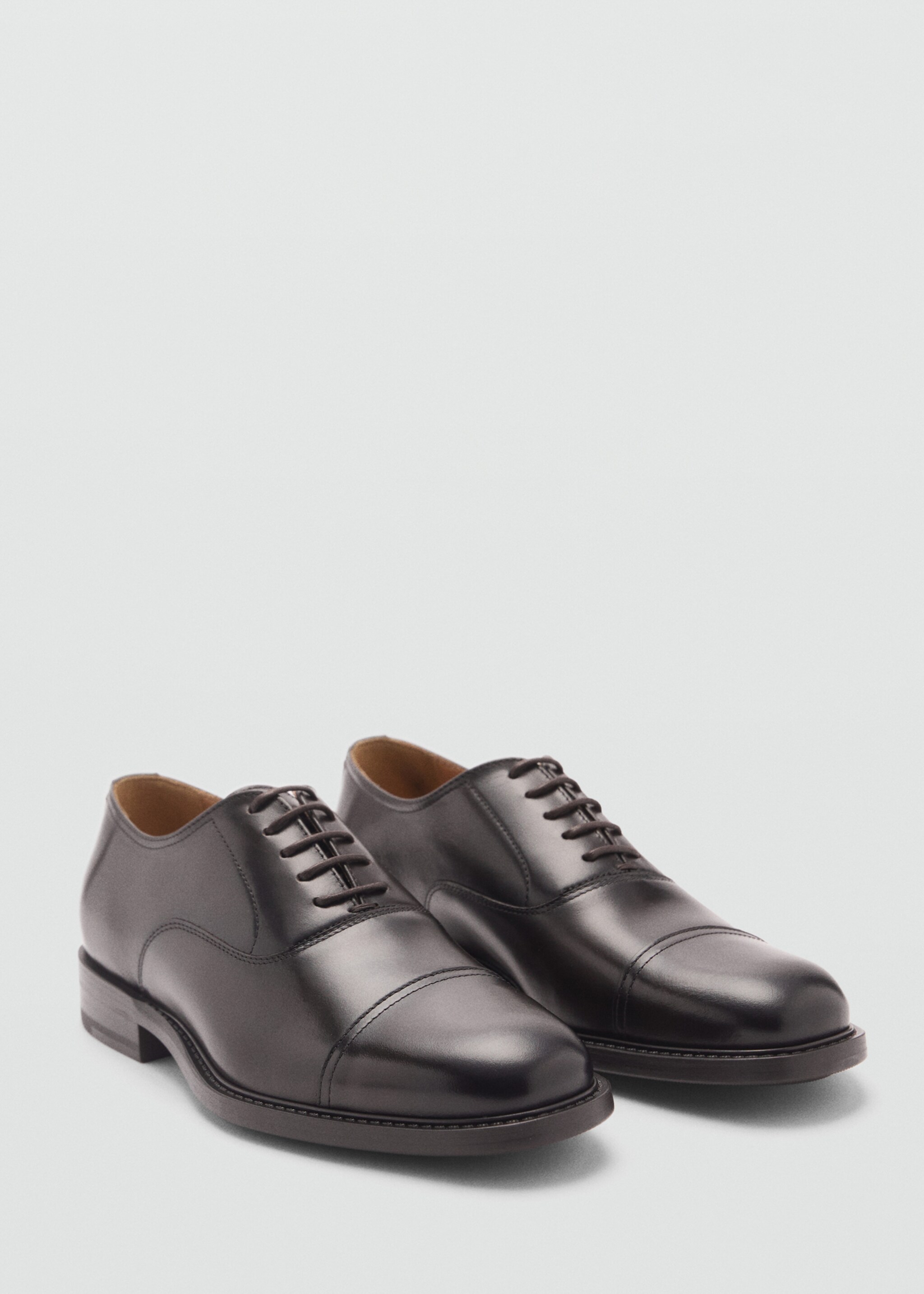 Oxford style leather shoe - Medium plane, Brown. Ref: 87070615-00.