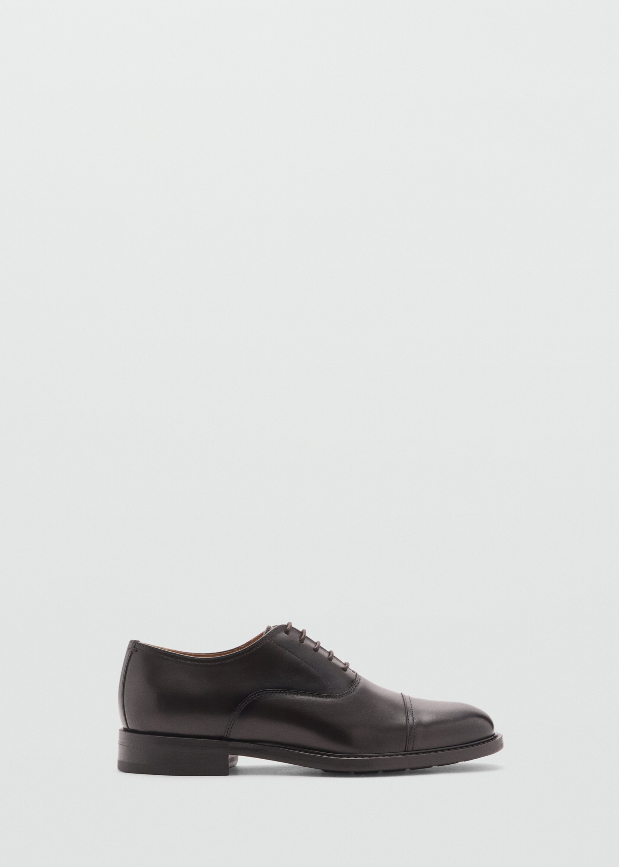 Oxford style leather shoe - Article without model, Brown. Ref: 87070615-00.
