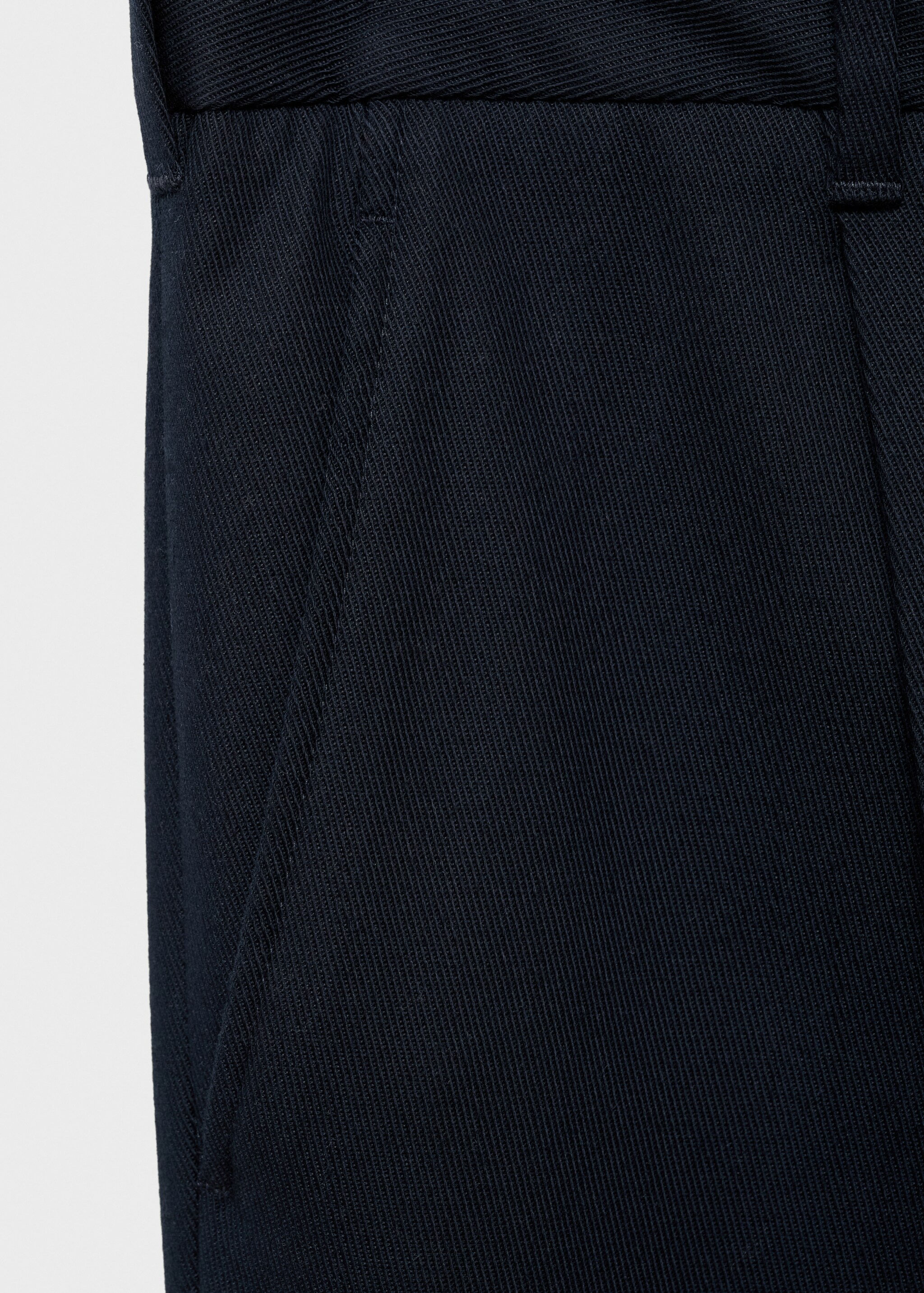 Kalhoty se záševky straight fit - Detail zboží 0, Námořnická modrá. Ref: 87070616-00.