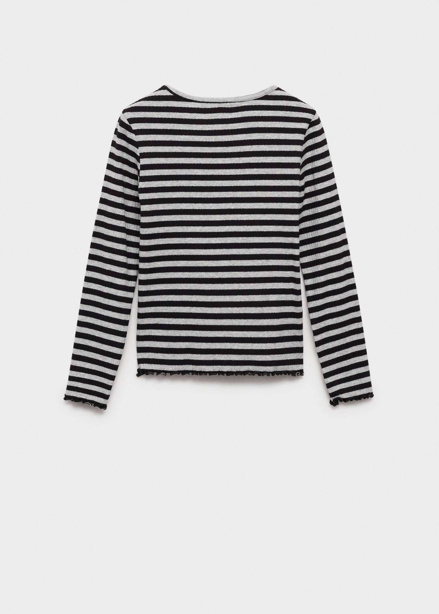 Striped rib T-shirt - Reverse of the article