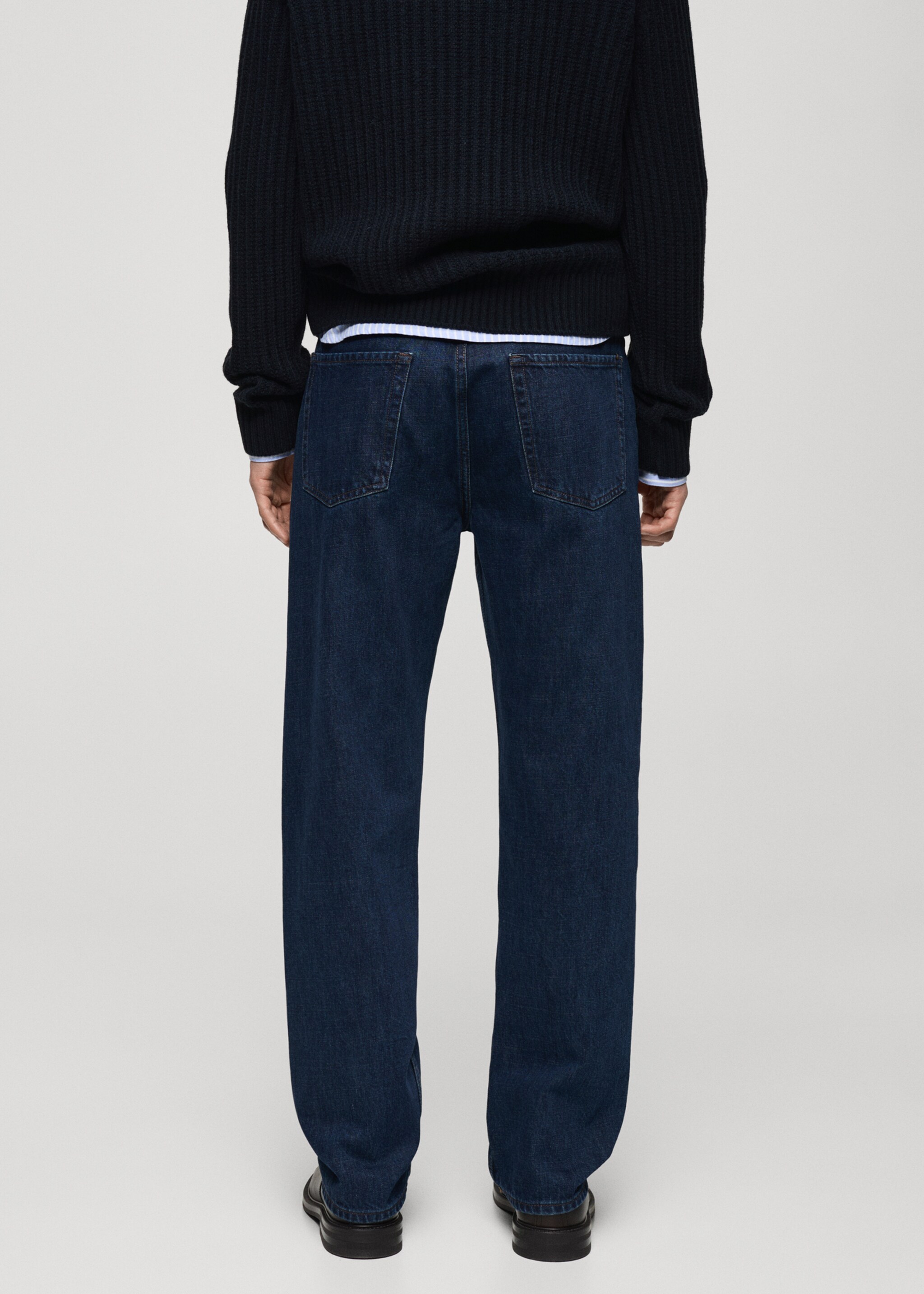 Jean Moby straight-fit délavé foncé - Verso de l’article, Bleu. Ref: 87070618-00.