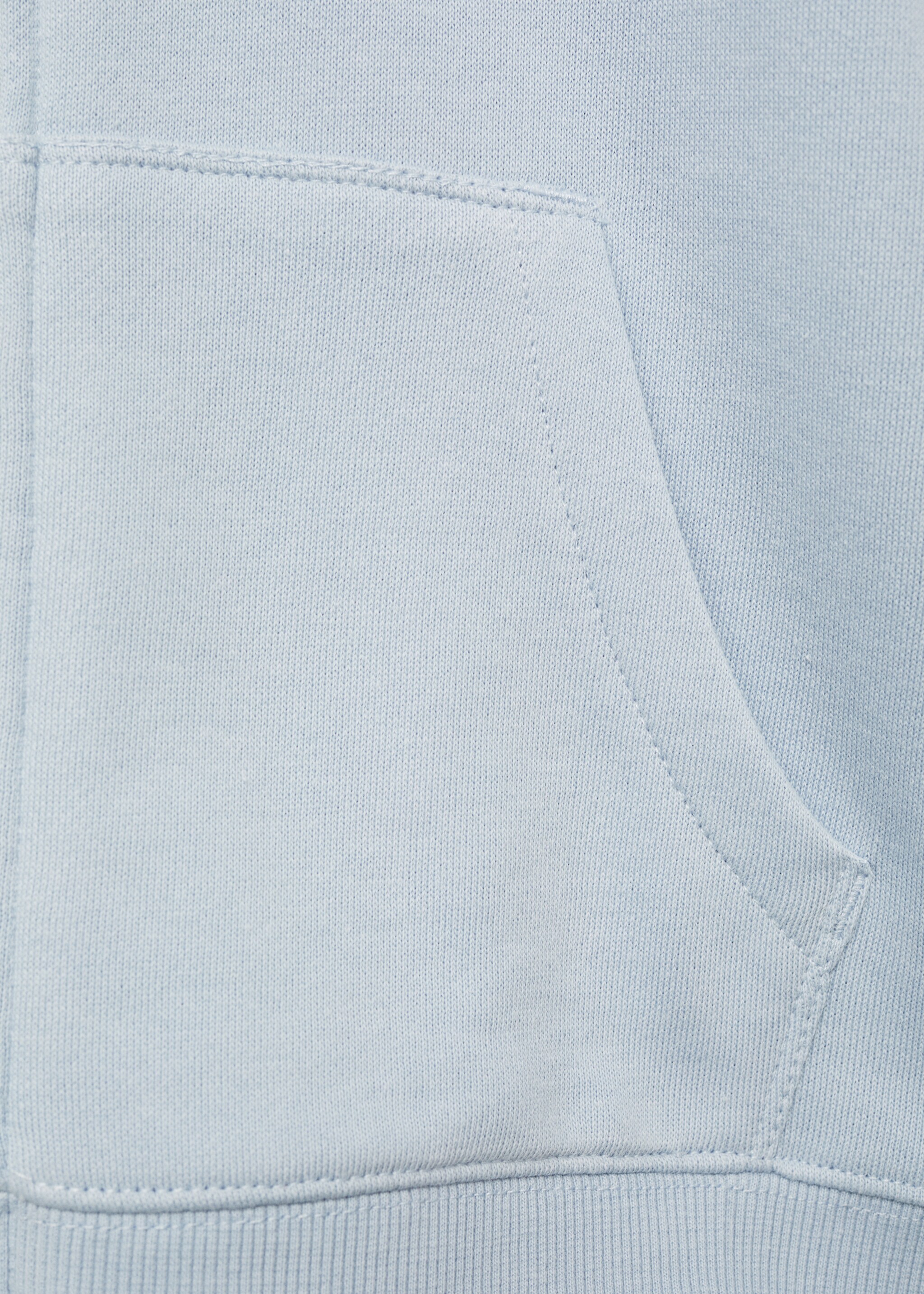 Sweatshirt with open hood - Details of the article 0, Sky Blue. Ref: 87070620-00.