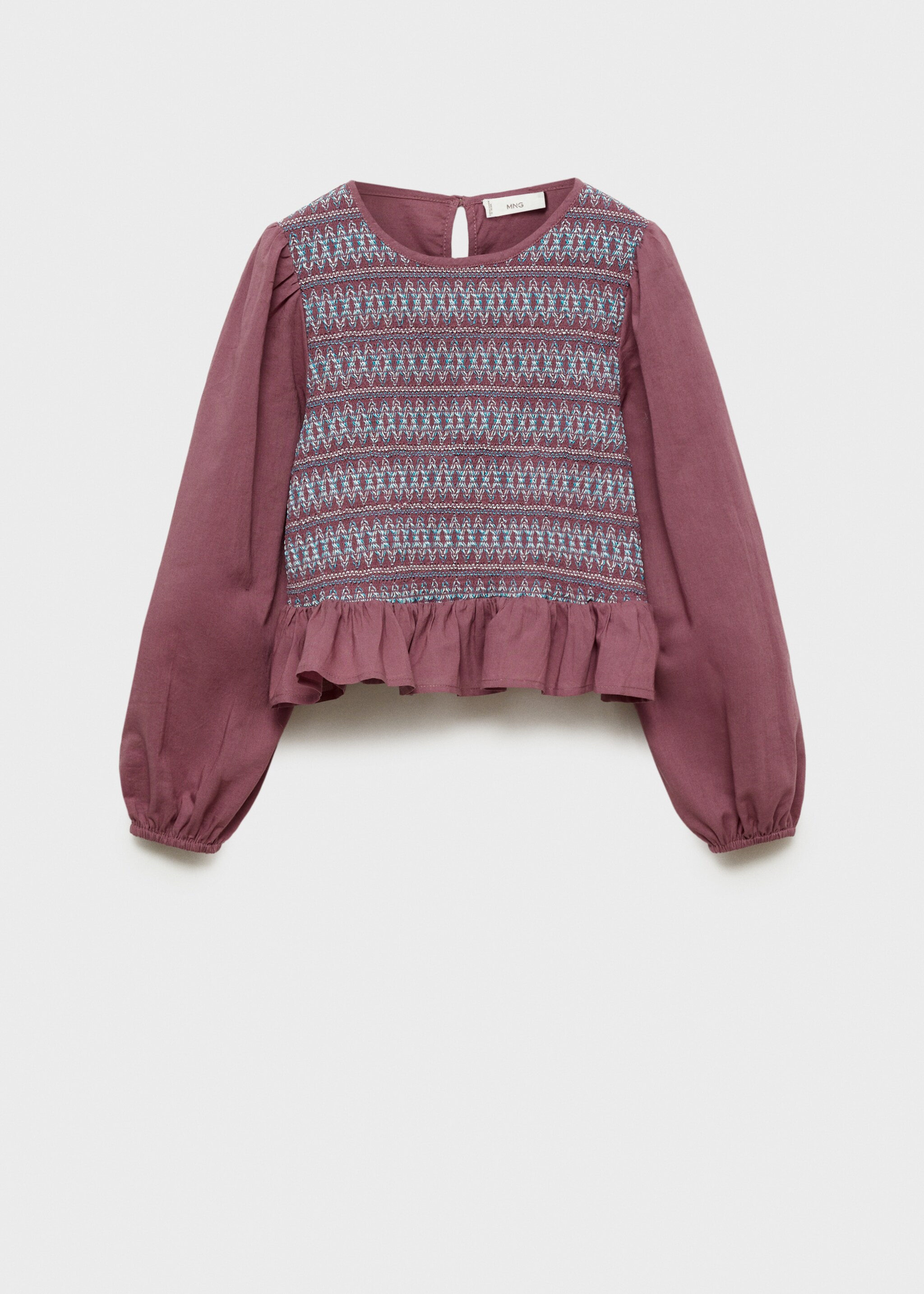 Blusa nido de abeja - Artículo sin modelo, Granate. Ref: 87070622-00.