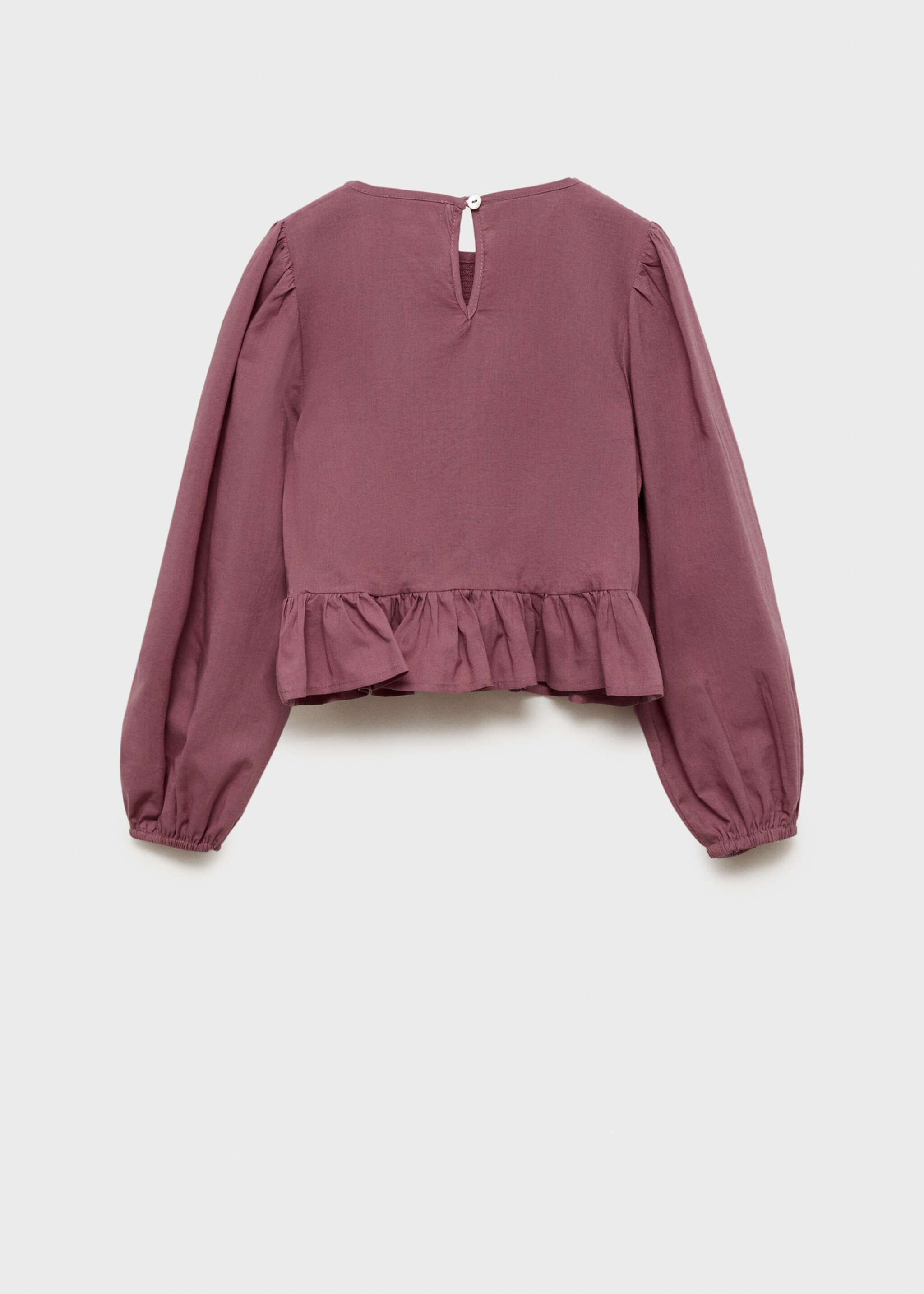 Blusa nido de abeja - Reverso del artículo, Granate. Ref: 87070622-00.