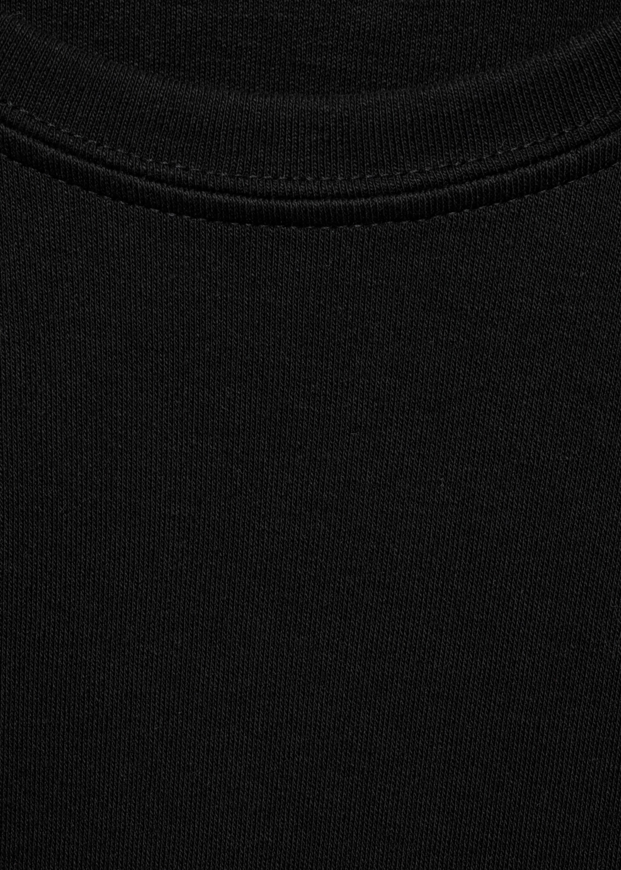 Langärmliges Baumwoll-T-Shirt - Detail des Artikels 8, Schwarz. Ref: 87070624-00.