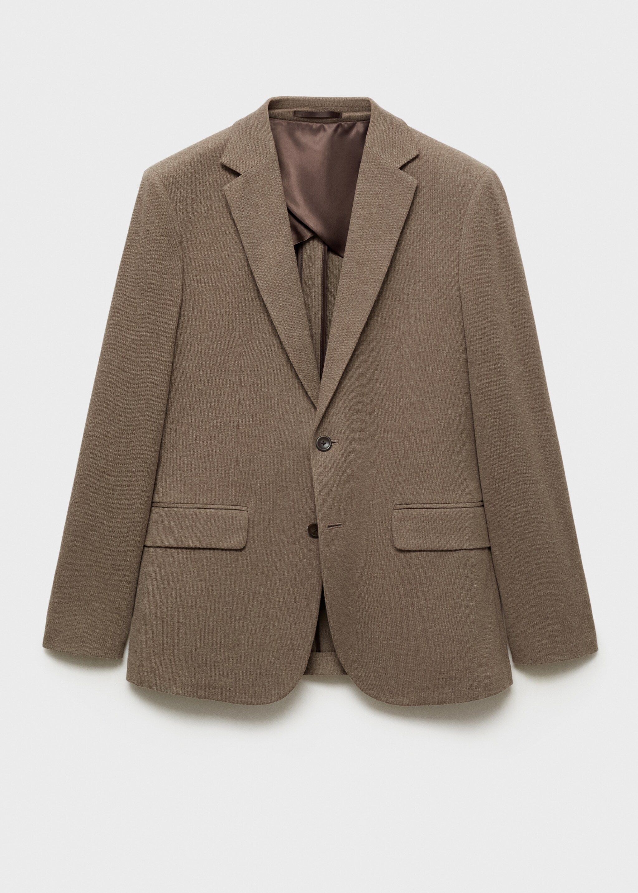 Verner slim-fit cotton jacket - Article without model, Medium Brown. Ref: 87070628-00.
