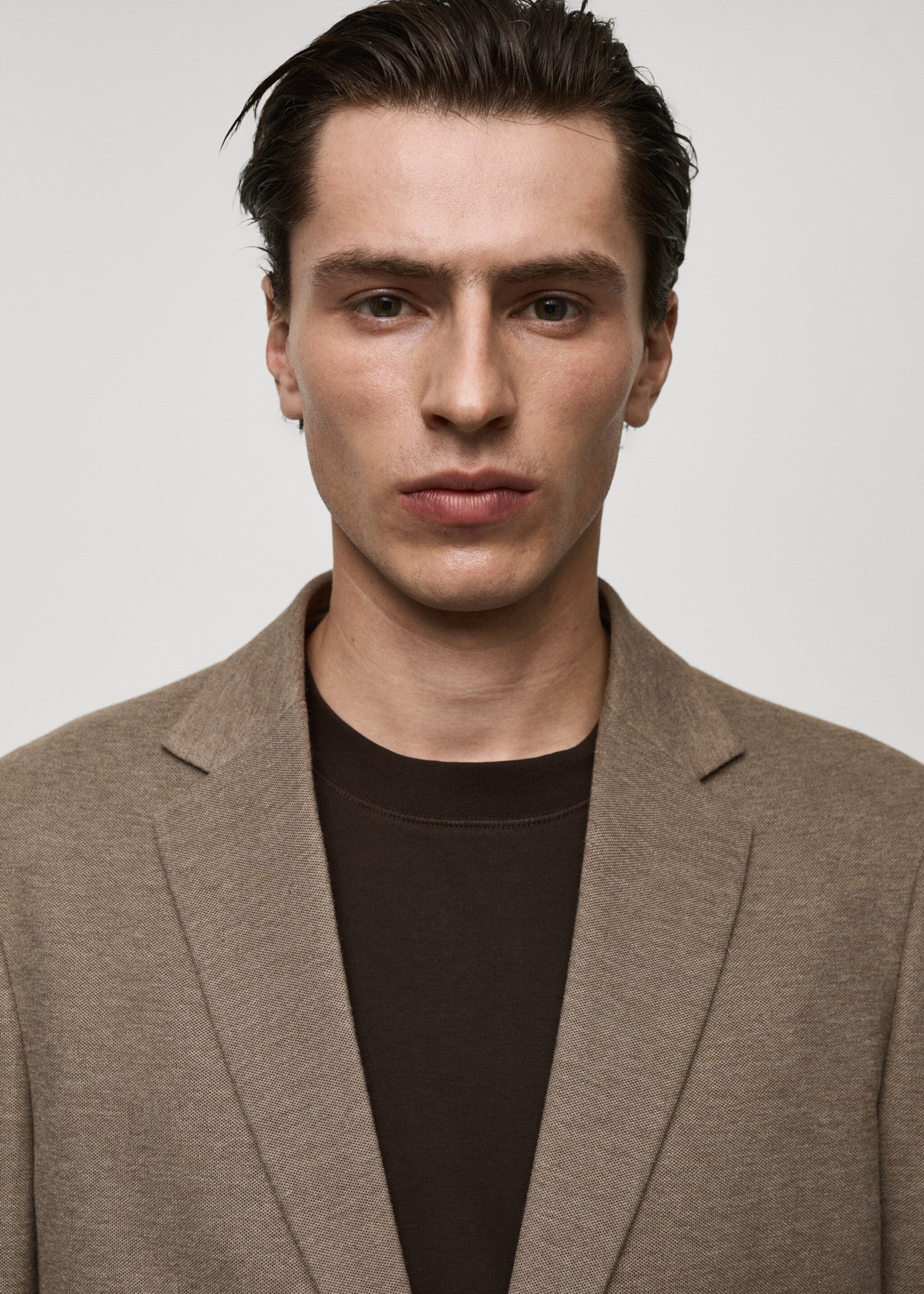 Verner slim-fit cotton jacket - Details of the article 1, Medium Brown. Ref: 87070628-00.