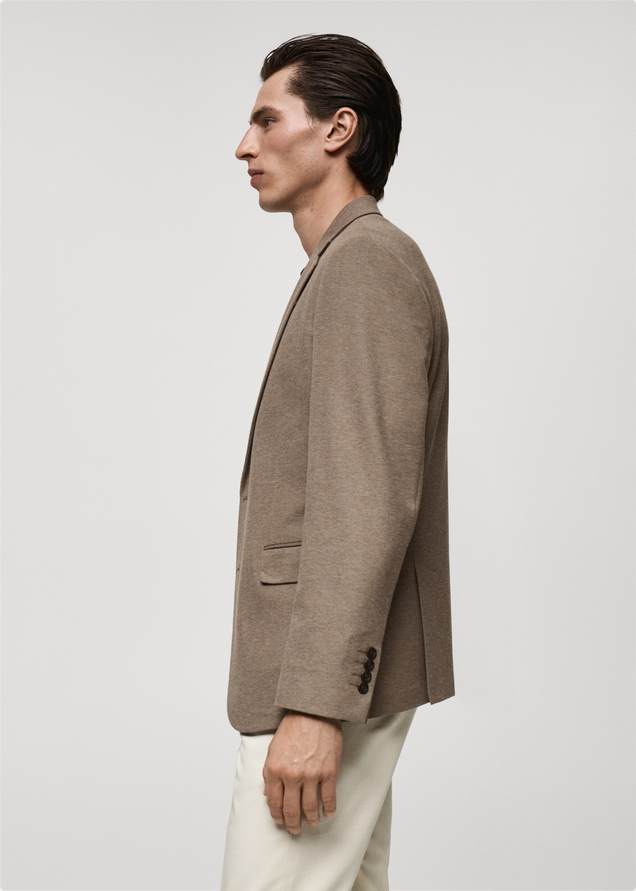 Verner slim-fit cotton jacket - Details of the article 2, Medium Brown. Ref: 87070628-00.