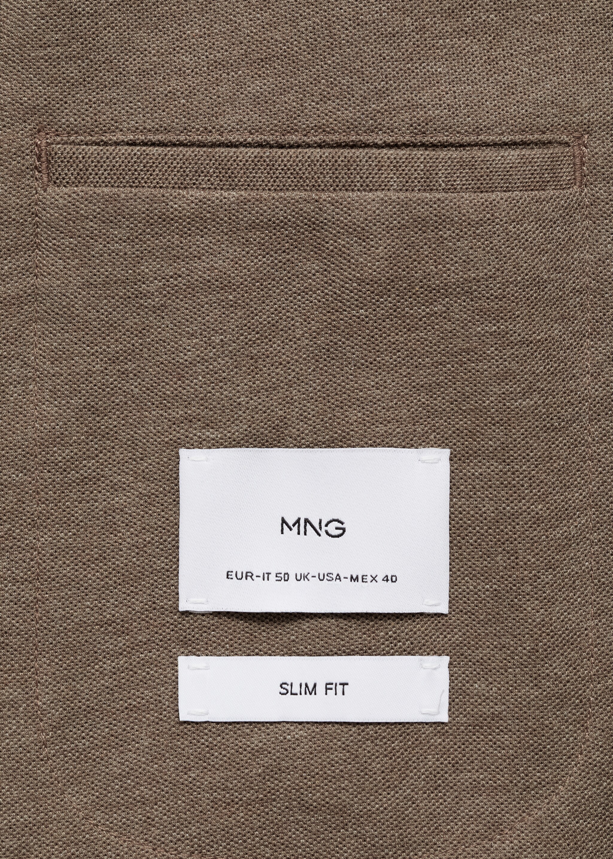 Verner slim-fit cotton jacket - Details of the article 8, Medium Brown. Ref: 87070628-00.