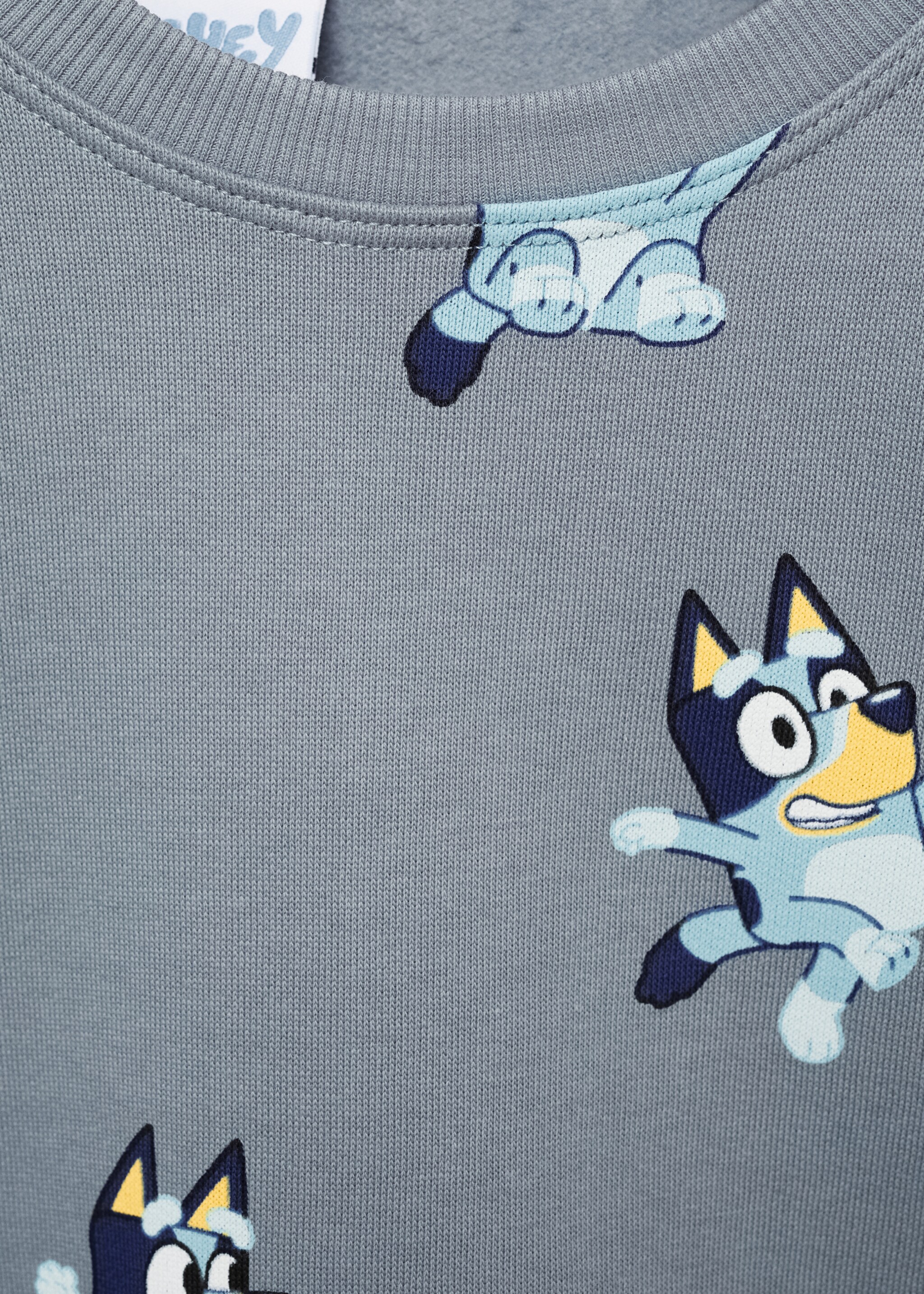 Bluey-print sweatshirt - Details of the article 8, Blue. Ref: 87070631-00.