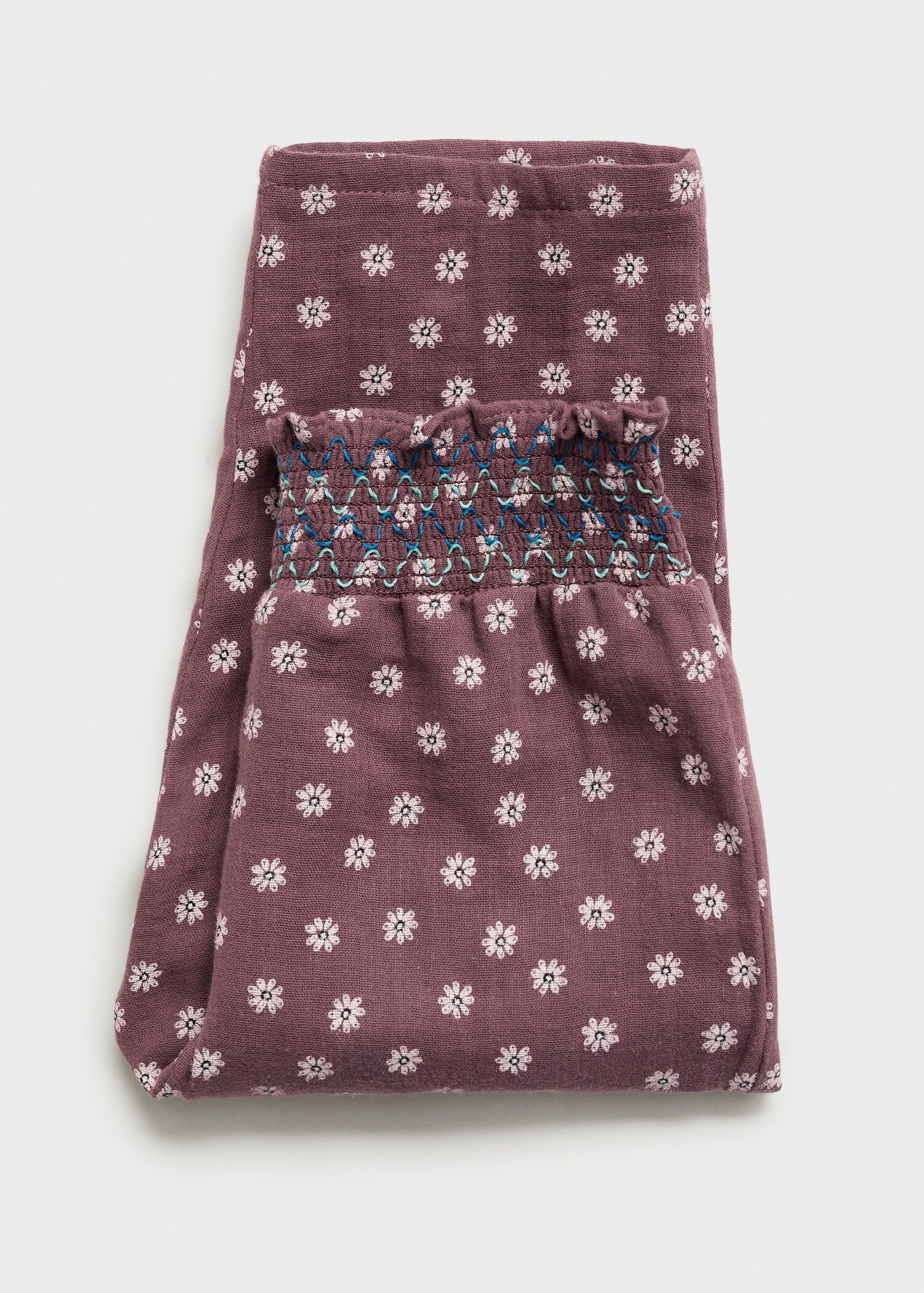 Printed cotton trousers - Details of the article 0