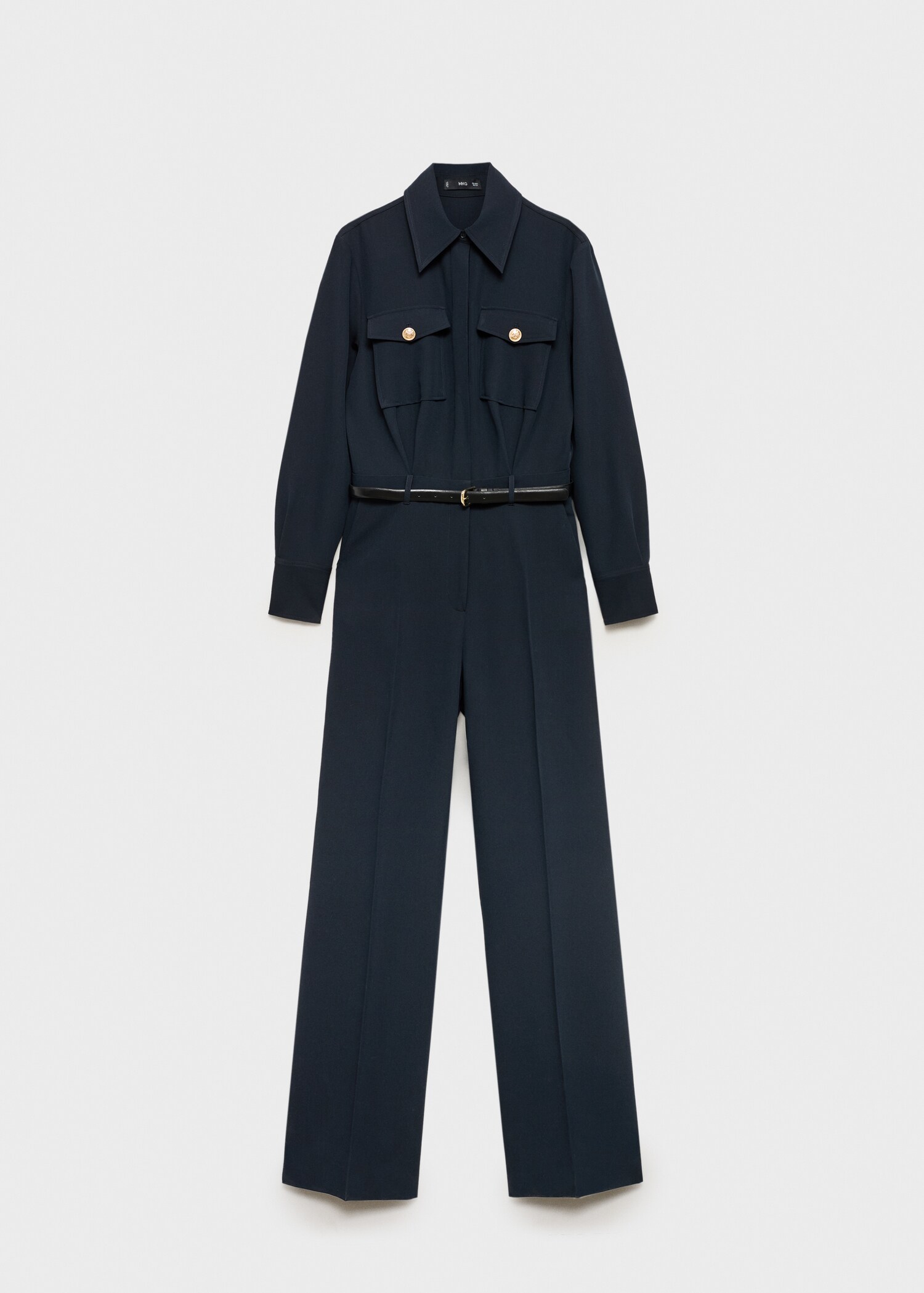 Straight-fit jumpsuit with belt - Article without model